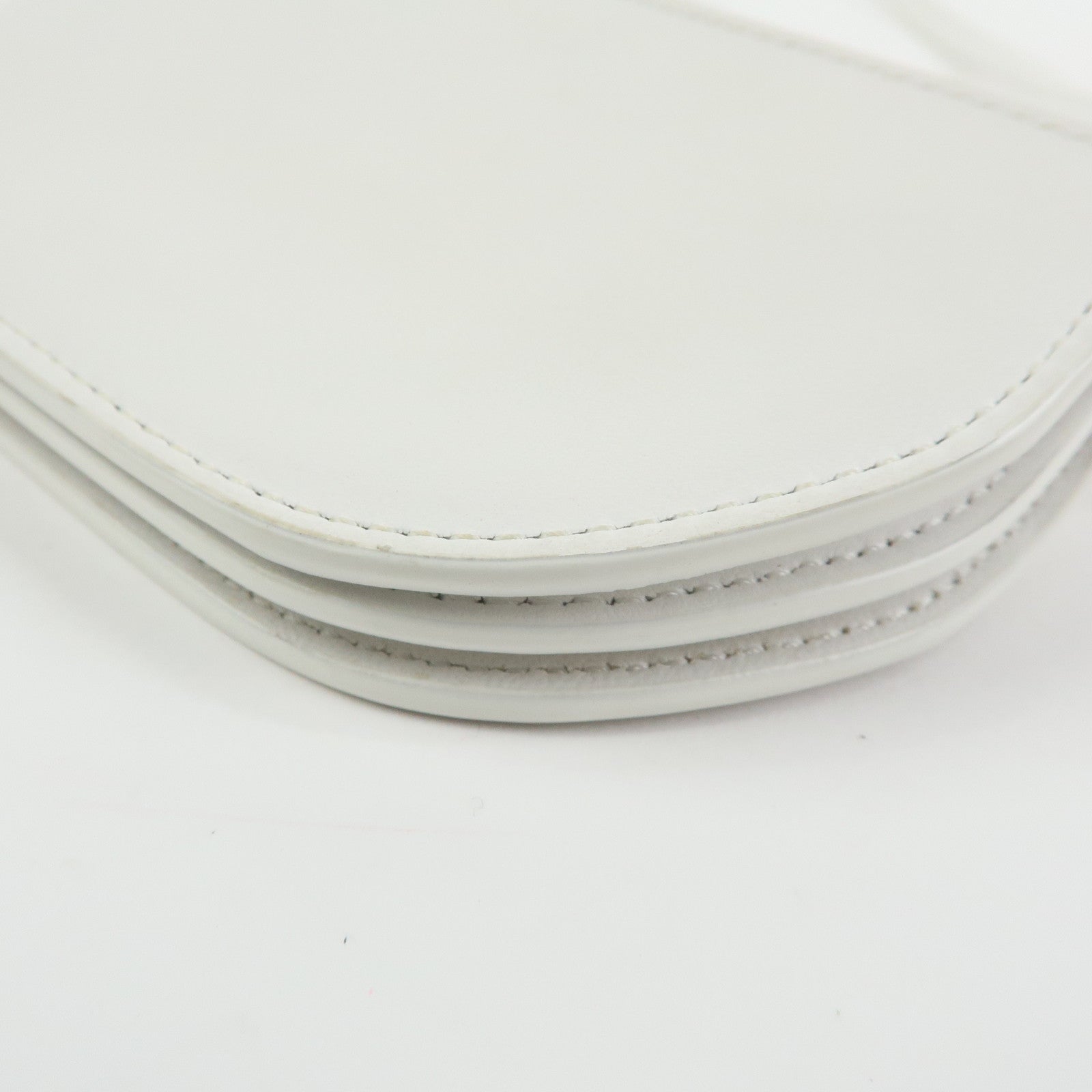 BURBERRY Leather Shoulder Bag Crossbody Bag White