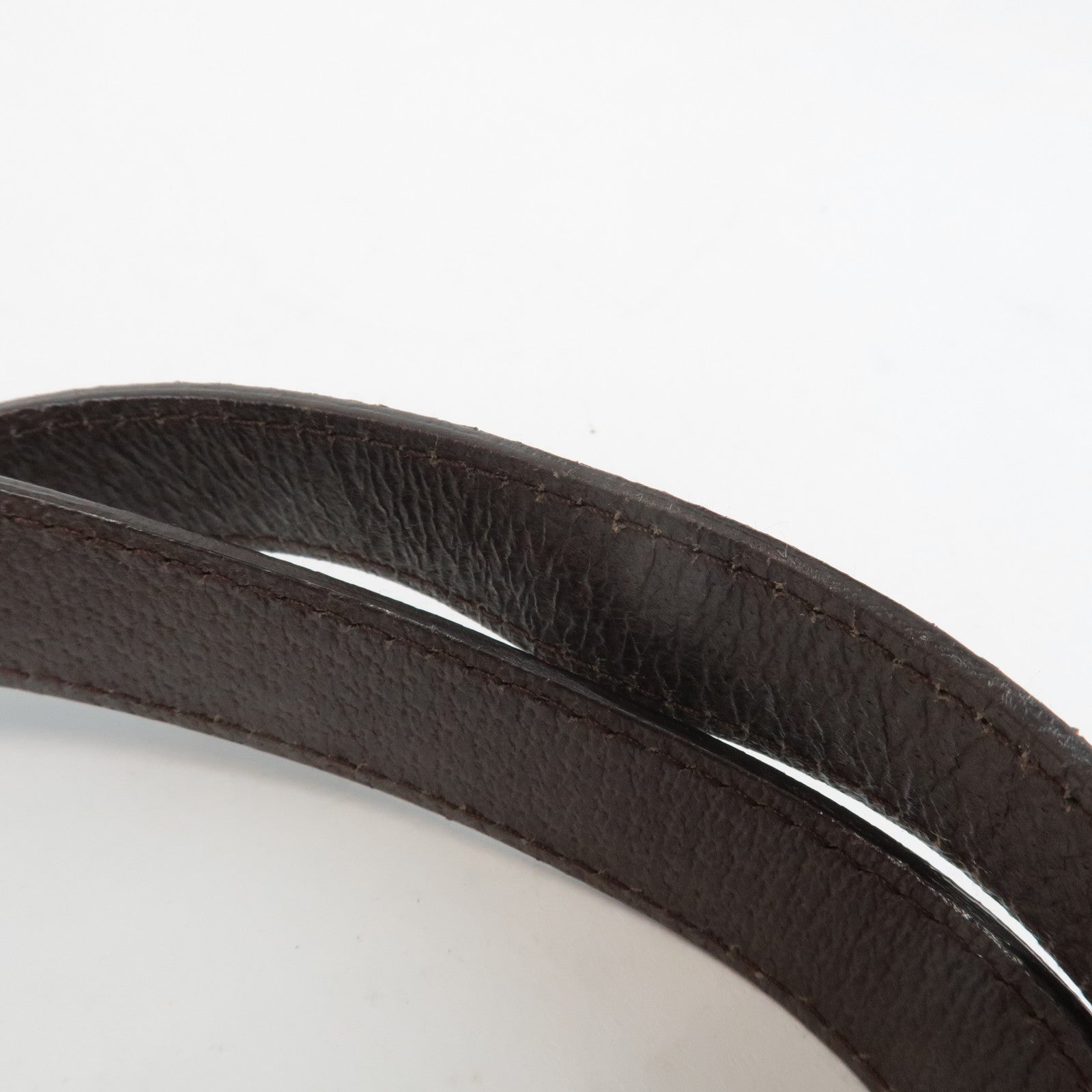 BVLGARI Logomania Canvas Leather Tote Bag Shoulder Bag Beige Dark Brown Used