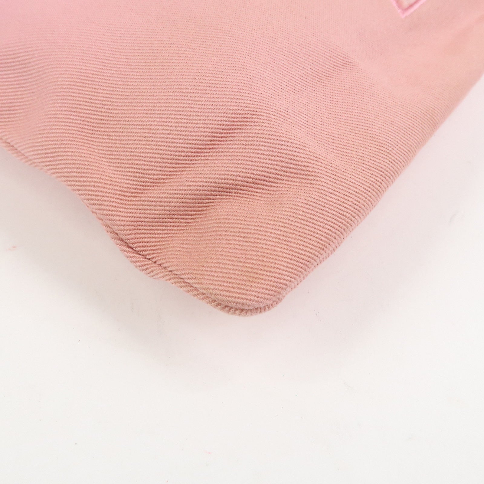 SAINT LAURENT Canvas Leather Kahara Tote Shoulder Bag Pink 121631