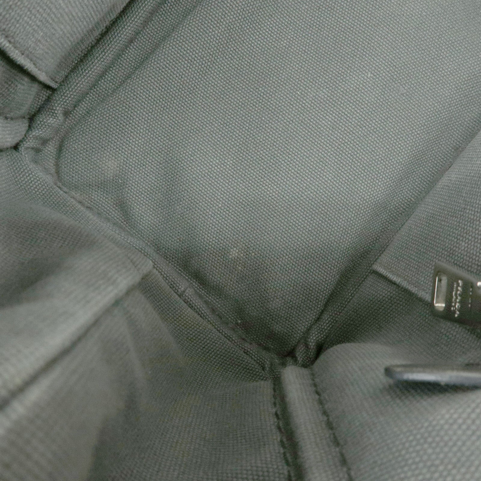 PRADA Canapa Mini Canvas 2Way Bag Hand Shoulder Bag Gray 1BG439