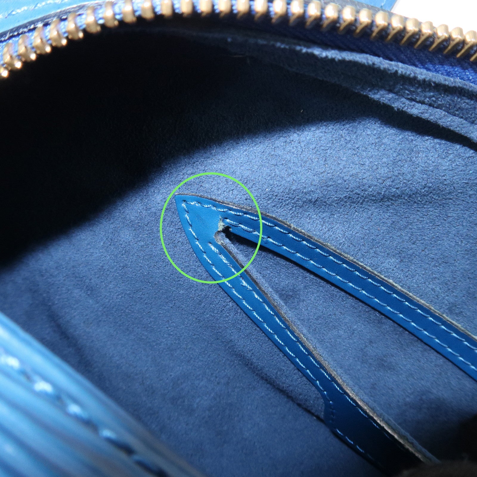 Louis Vuitton Epi Soufflot Shoulder Bag Hand Bag Toledo Blue M52225