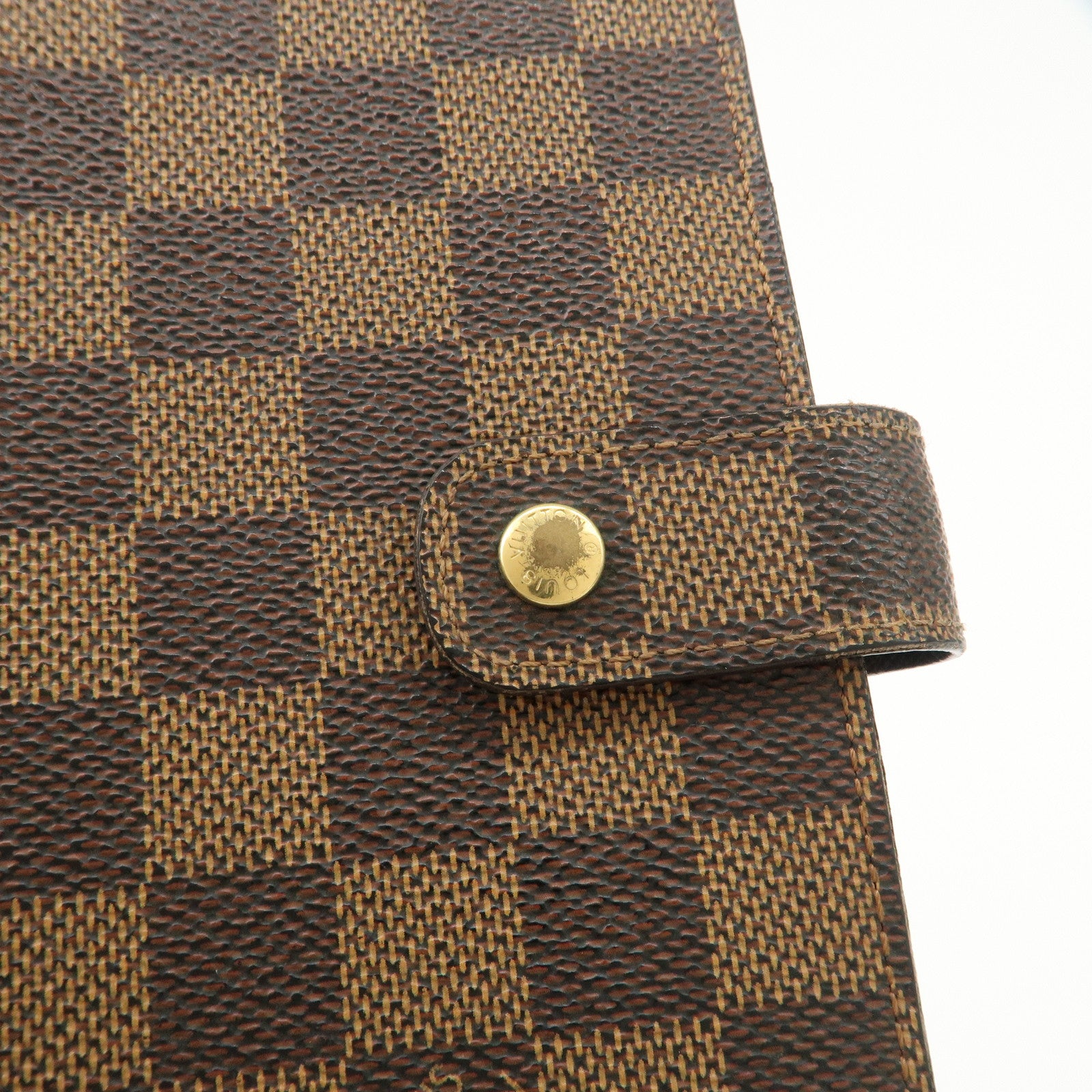 Louis Vuitton Damier Canvas Agenda MM Planner Cover Brown R20240 Used