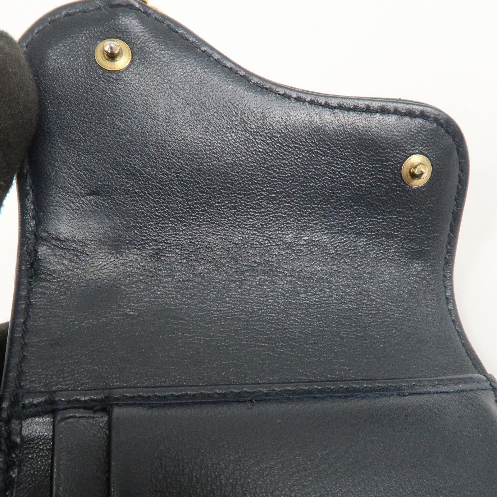 Christian Dior Trotter JacguardCanvas Leather Saddle Trifold Wallet