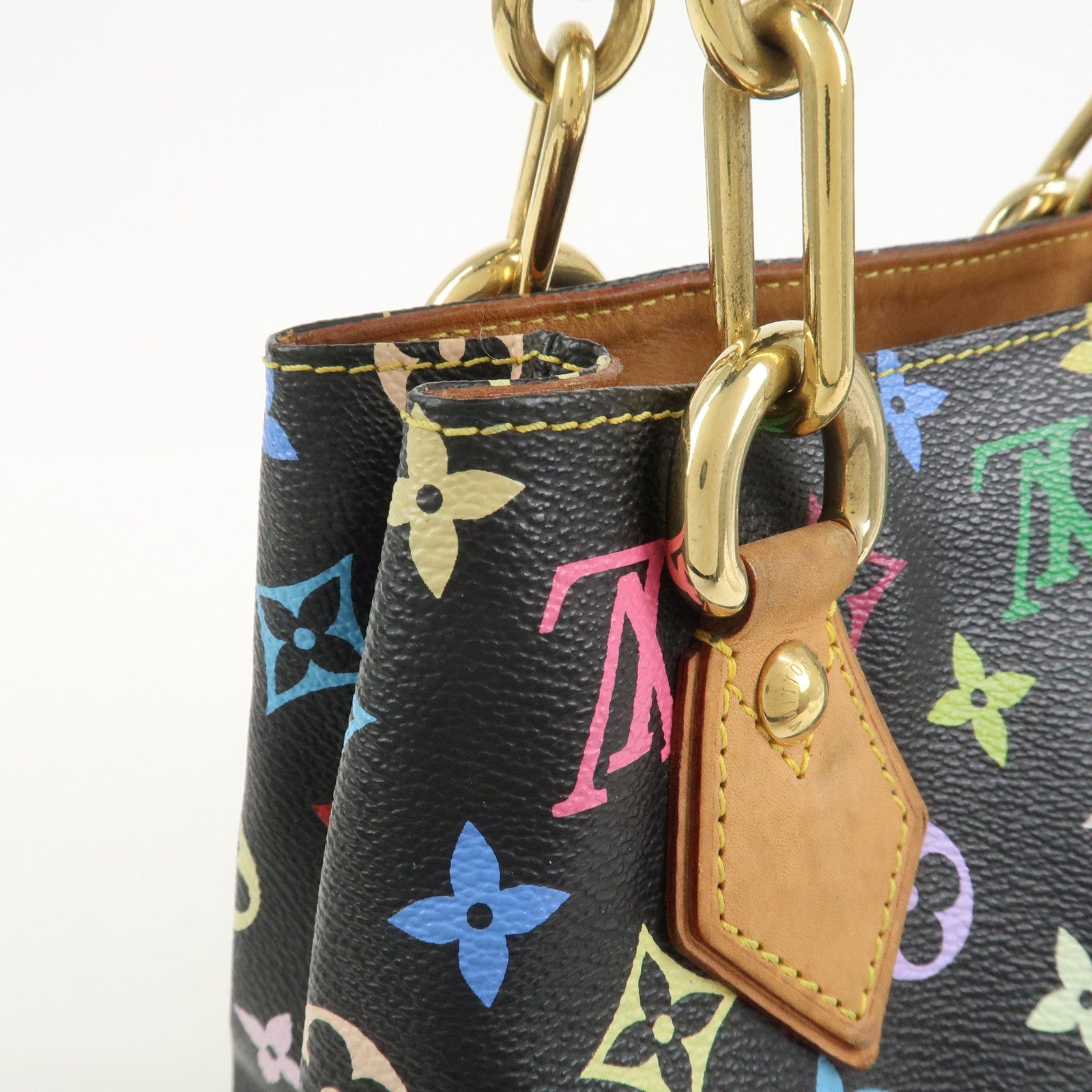 Louis Vuitton Monogram Multicolor Audra Hand Bag Noir Black M40048