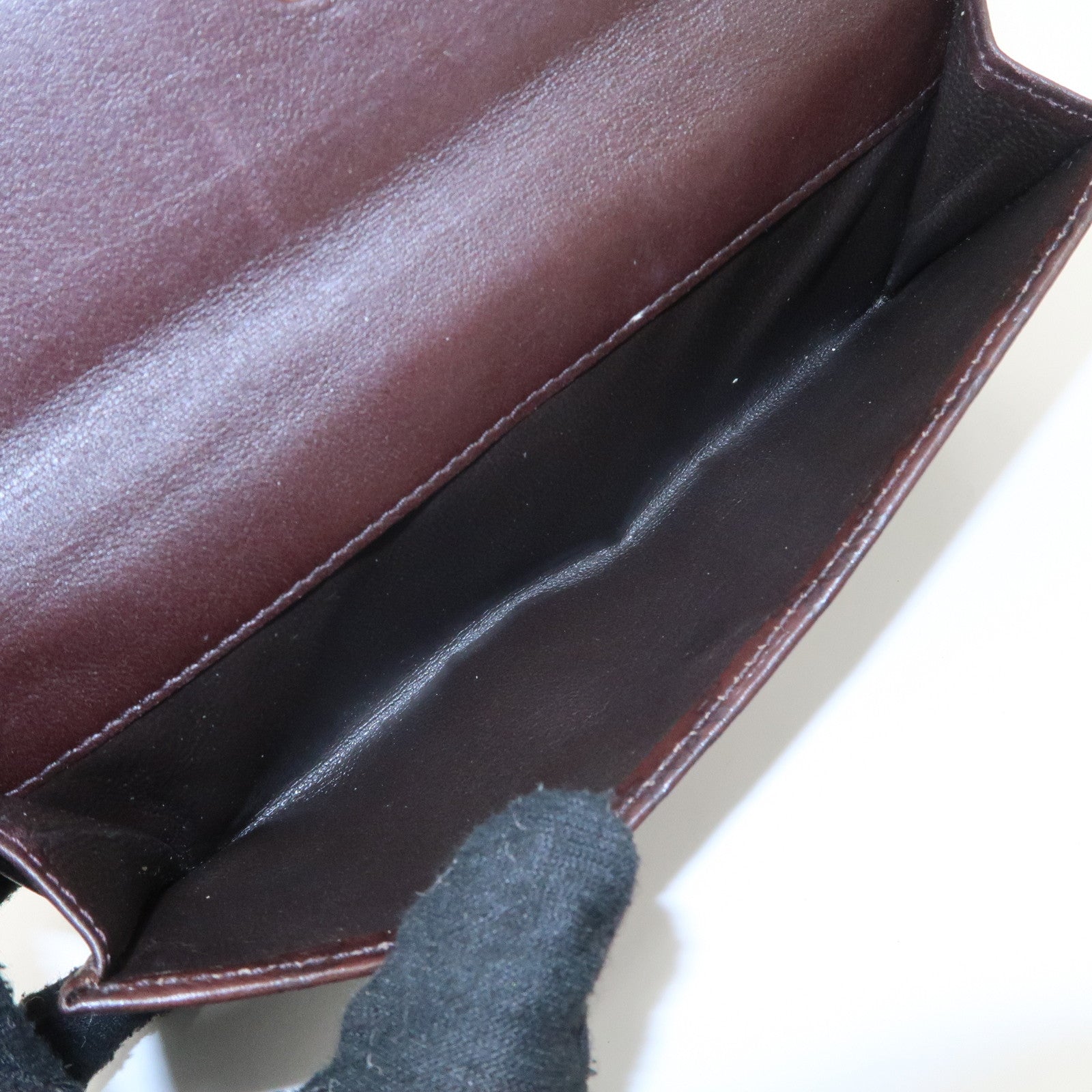 GUCCI Guccissima Leather W Hook Bi-Fold Long Wallet Brown 112715 Used