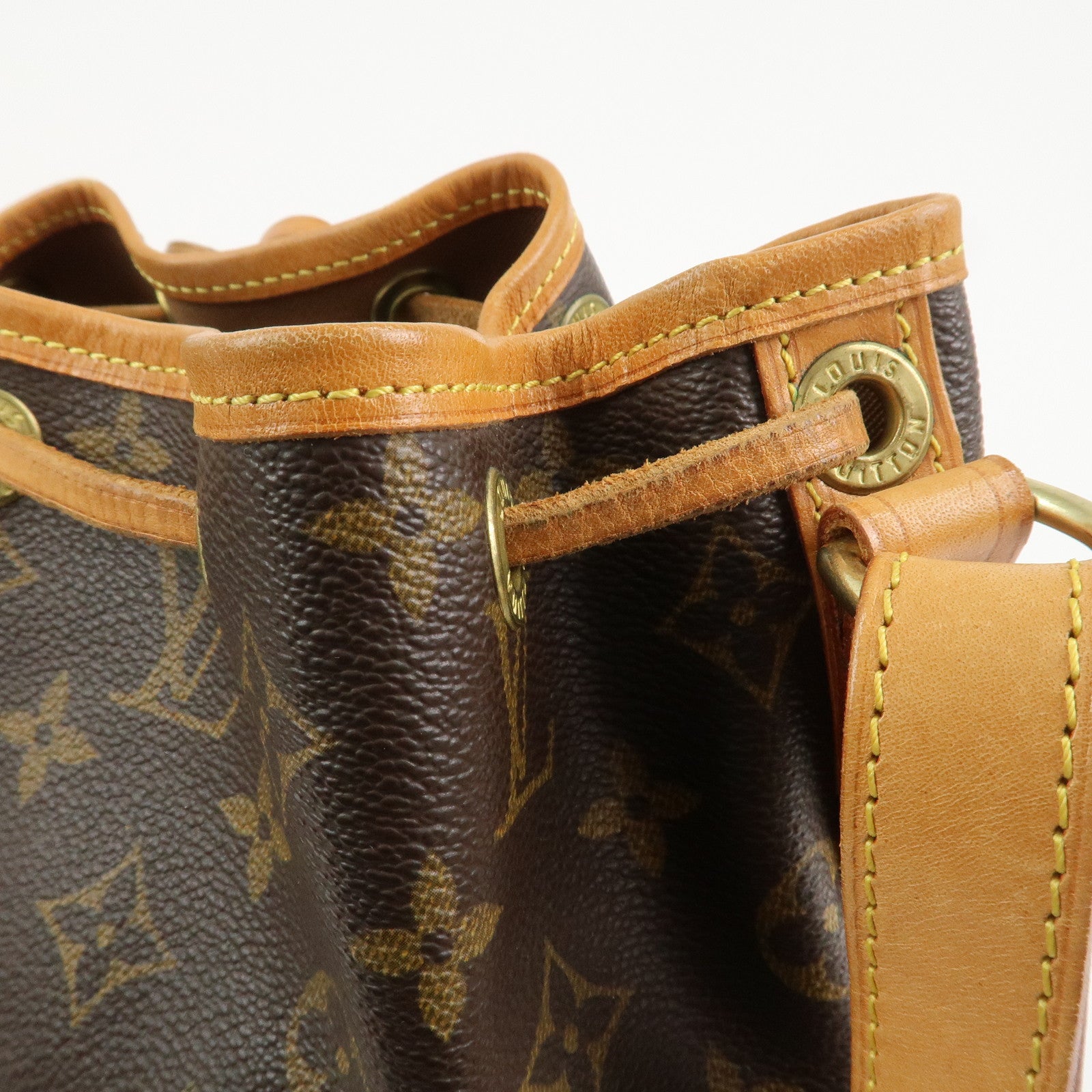 Louis Vuitton Monogram Canvas Petit Noe Shoulder Bag Brown M42226