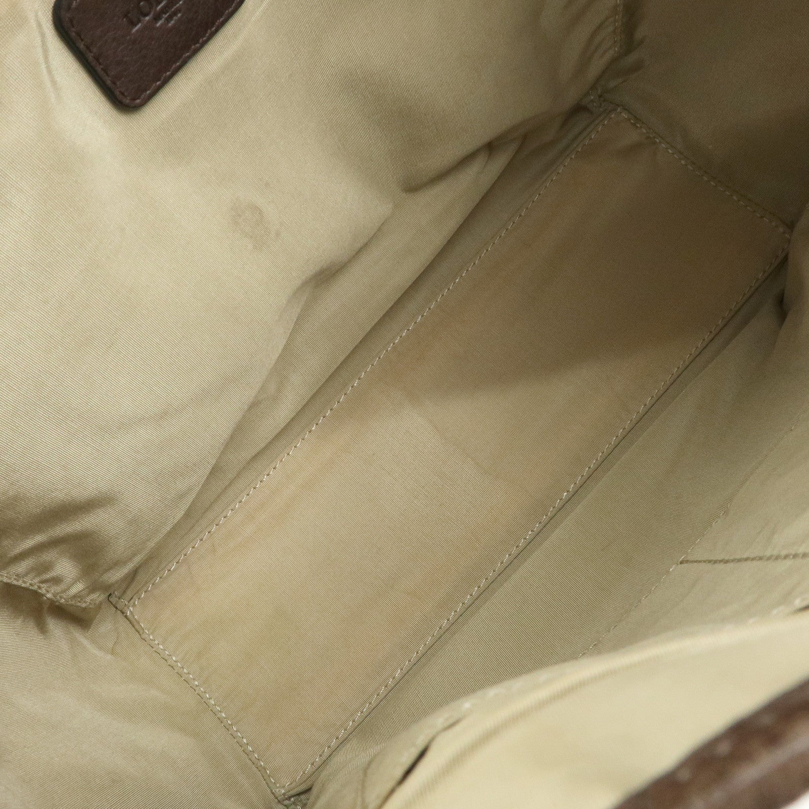 LOEWE MADRID1846 Leather Tote Bag Hand Bag Brown