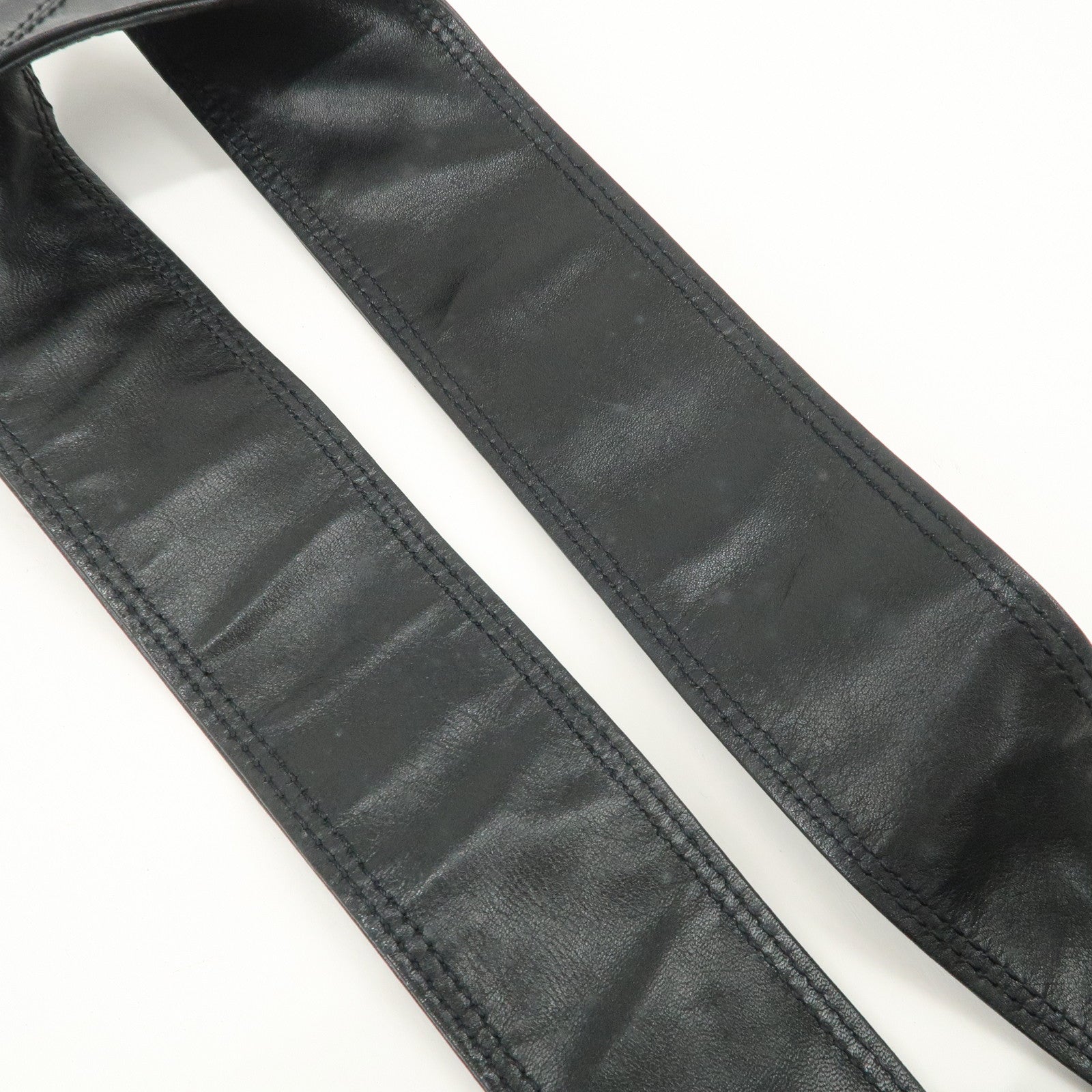 CHANEL Leather Shoulder Bag Crossbody Bag Black