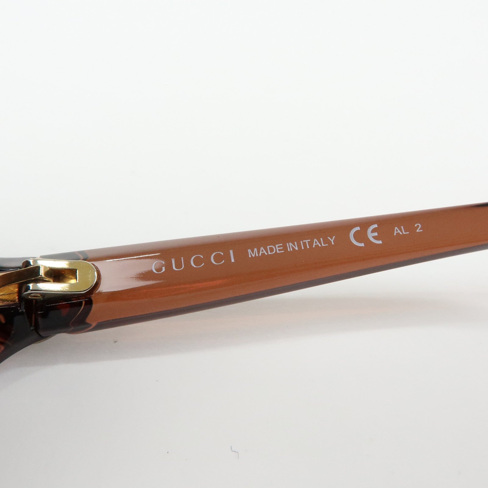 GUCCI Interlocking G Lovery Heart Plastic Sunglasses Brown GG3525