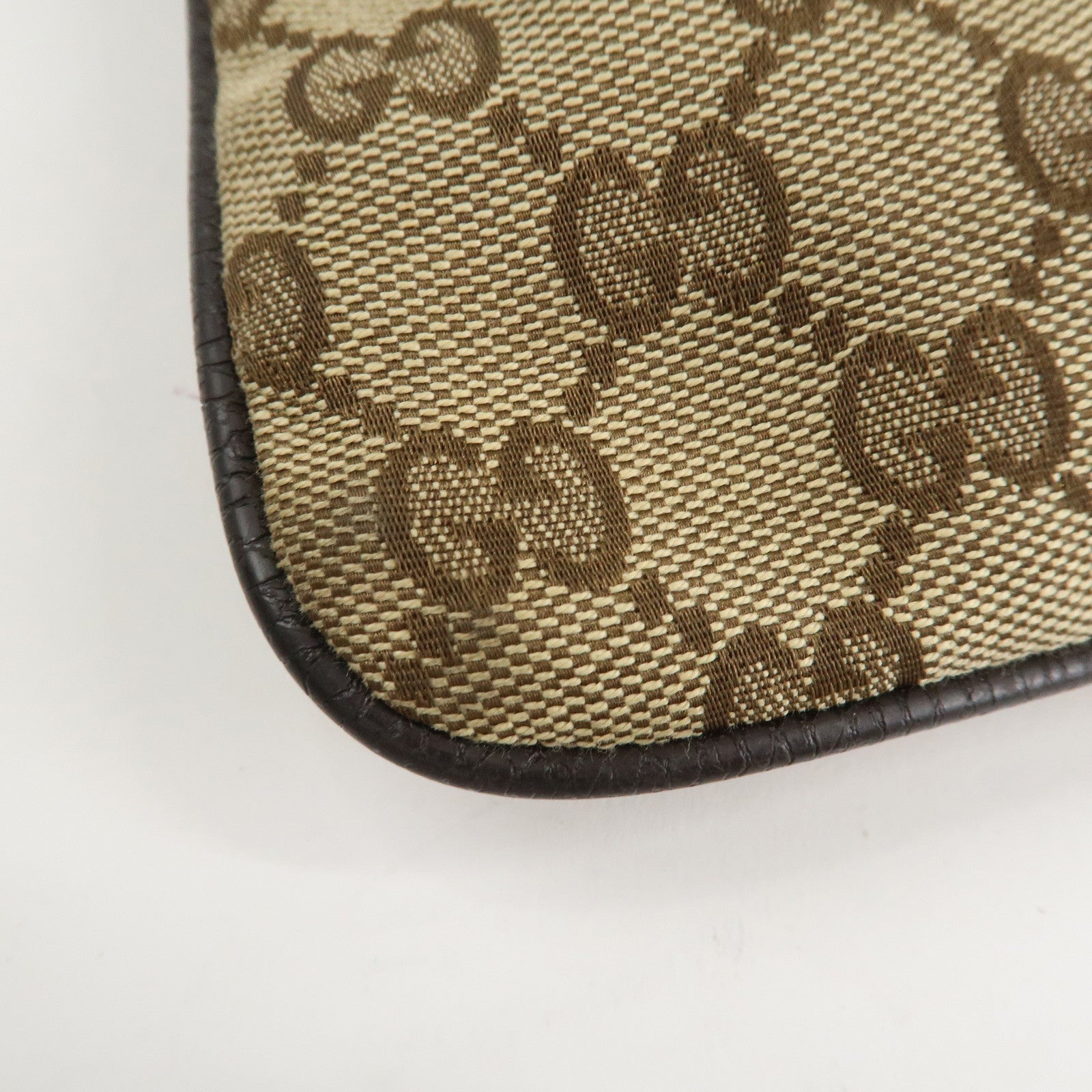 GUCCI Sherry GG Canvas Leather Shoulder Bag Beige 146309 Used