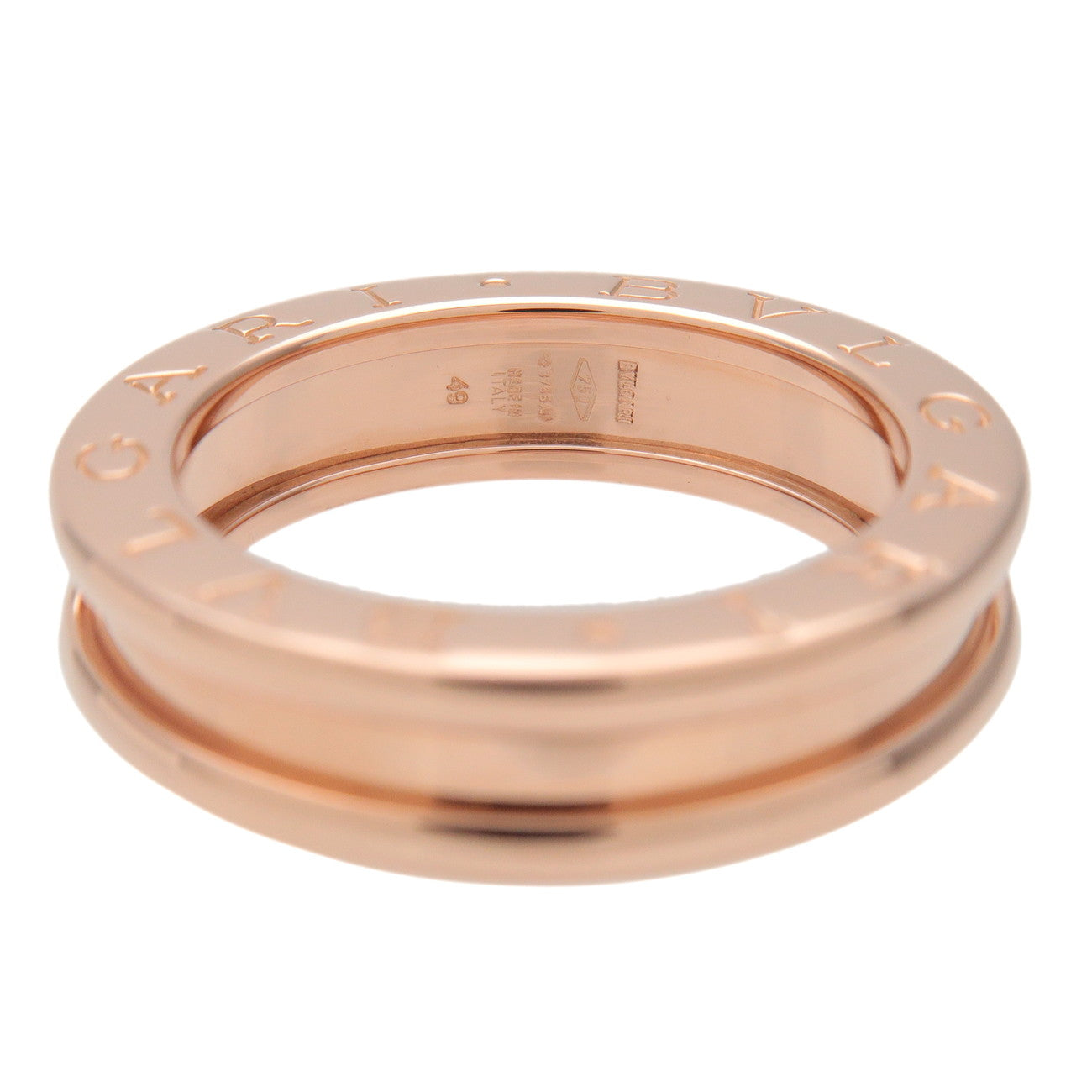 BVLGARI B-Zero1 1Band Ring K18 750PG #49 US5 HK11 Rose Gold