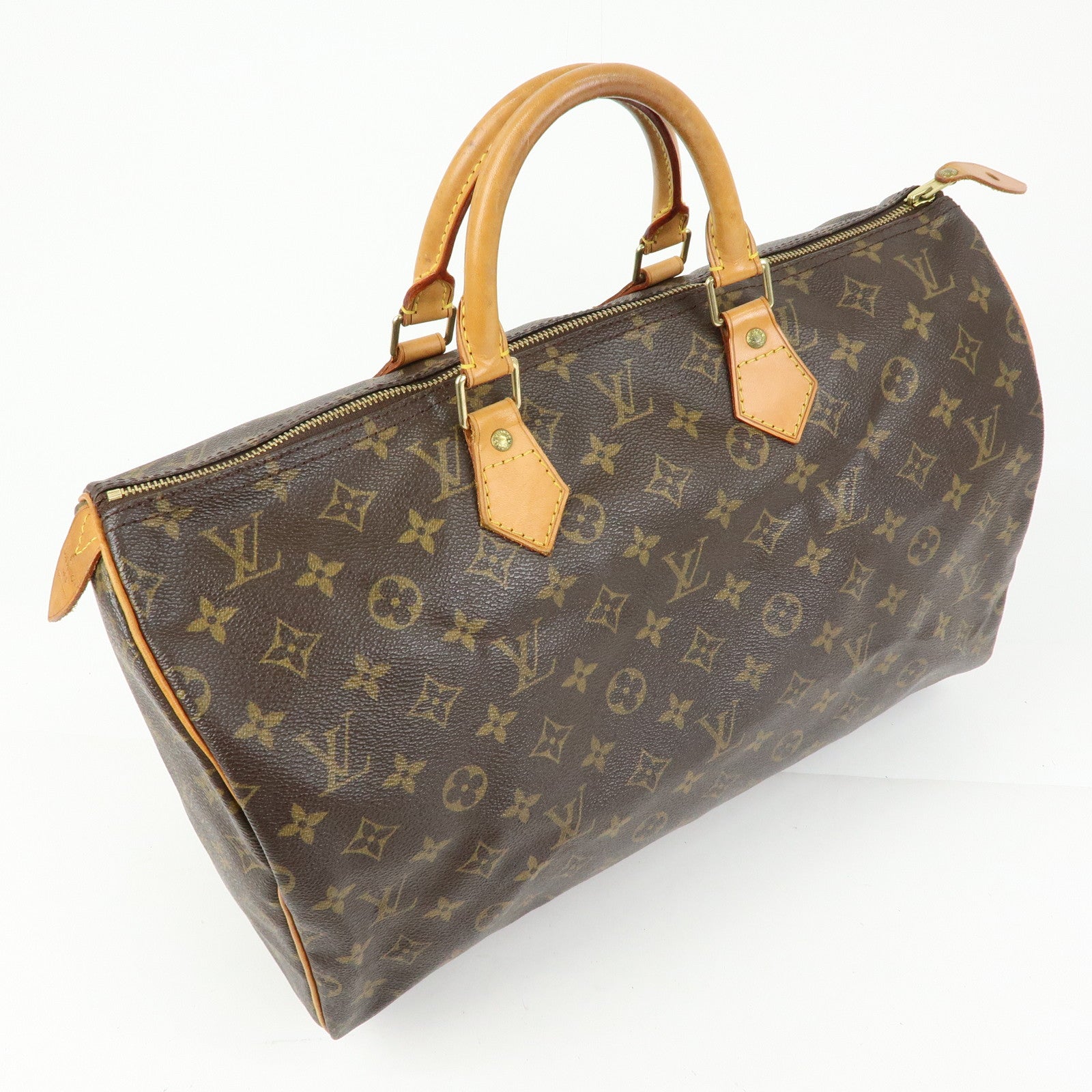 Louis Vuitton Monogram Speedy 40 Hand Bag Boston Bag Brown M41522