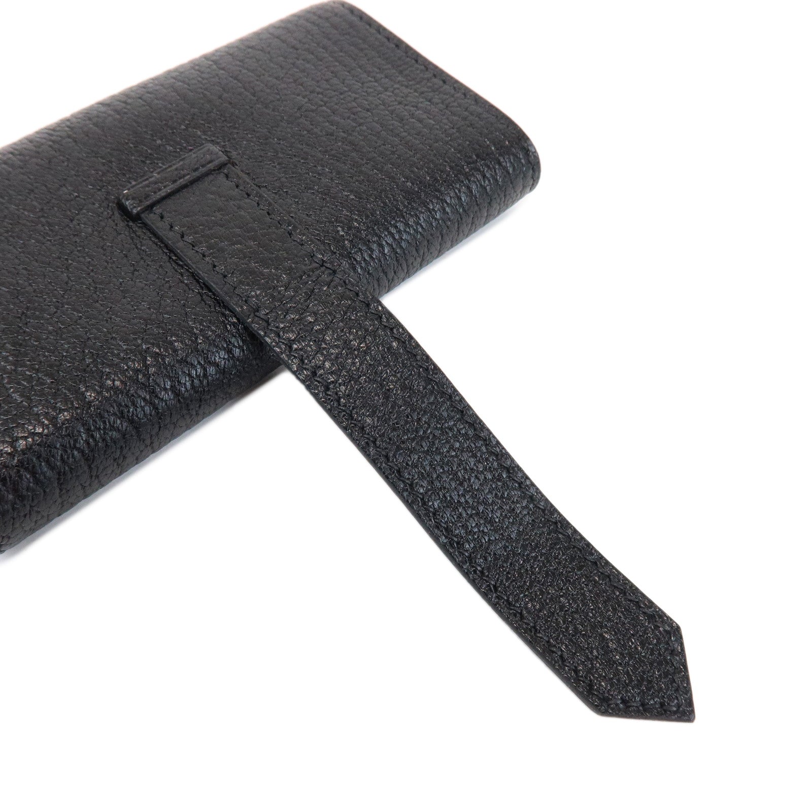 HERMES Bearn Chevre □I Stamped Key Case Key Holder Black