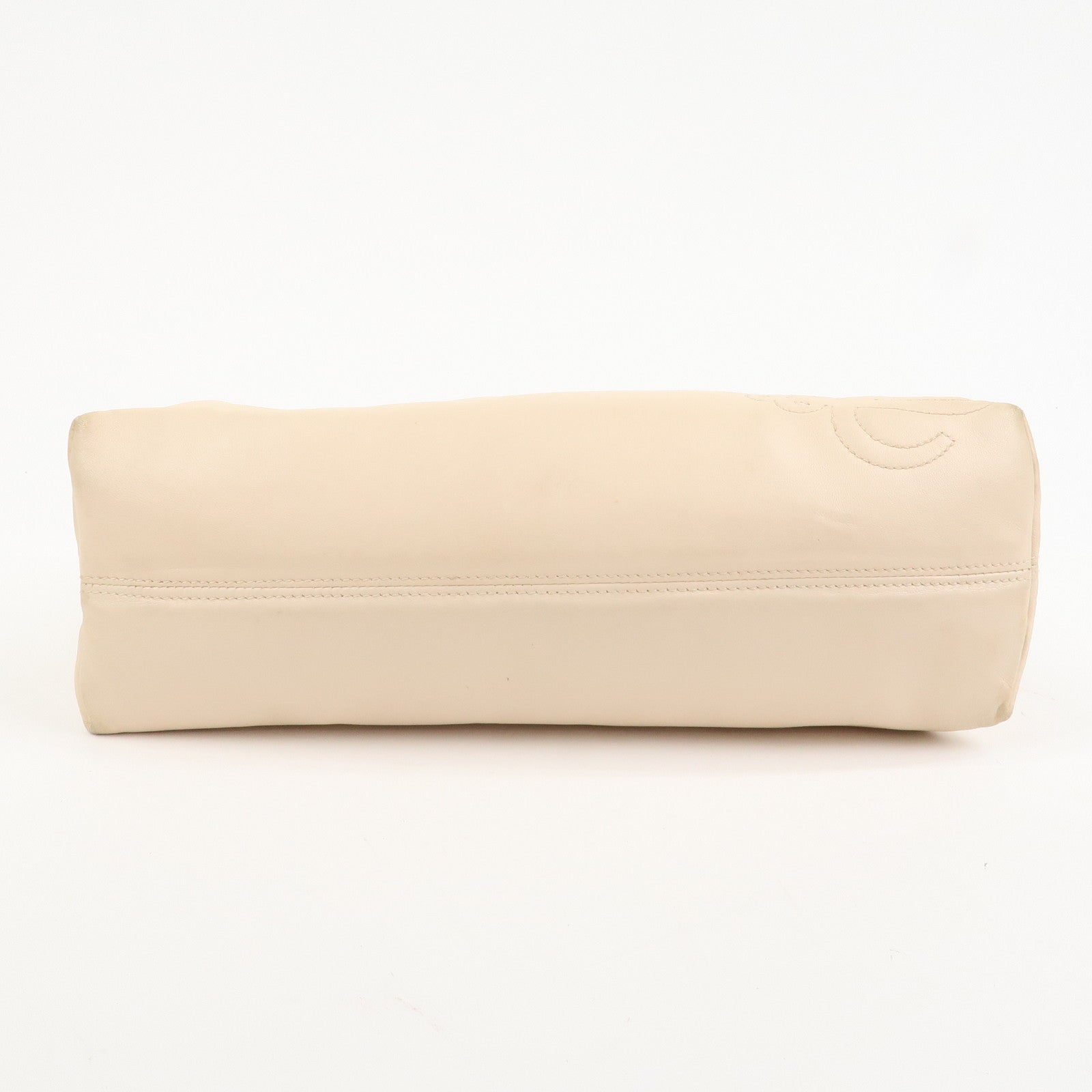 LOEWE Anagram Nappa Leather Hand Bag Shoulder Bag Beige