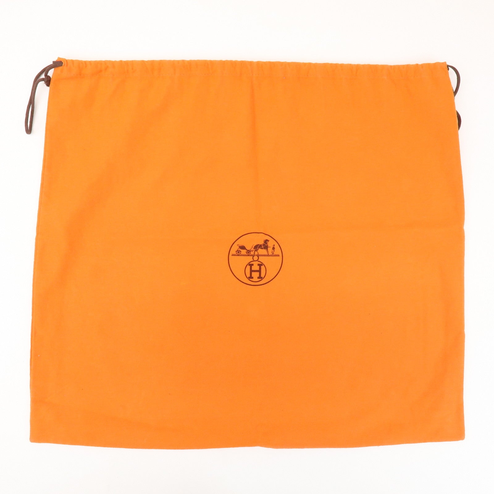 HERMES Set of 9 Dust Bag Storage Bag Drawstring Orange