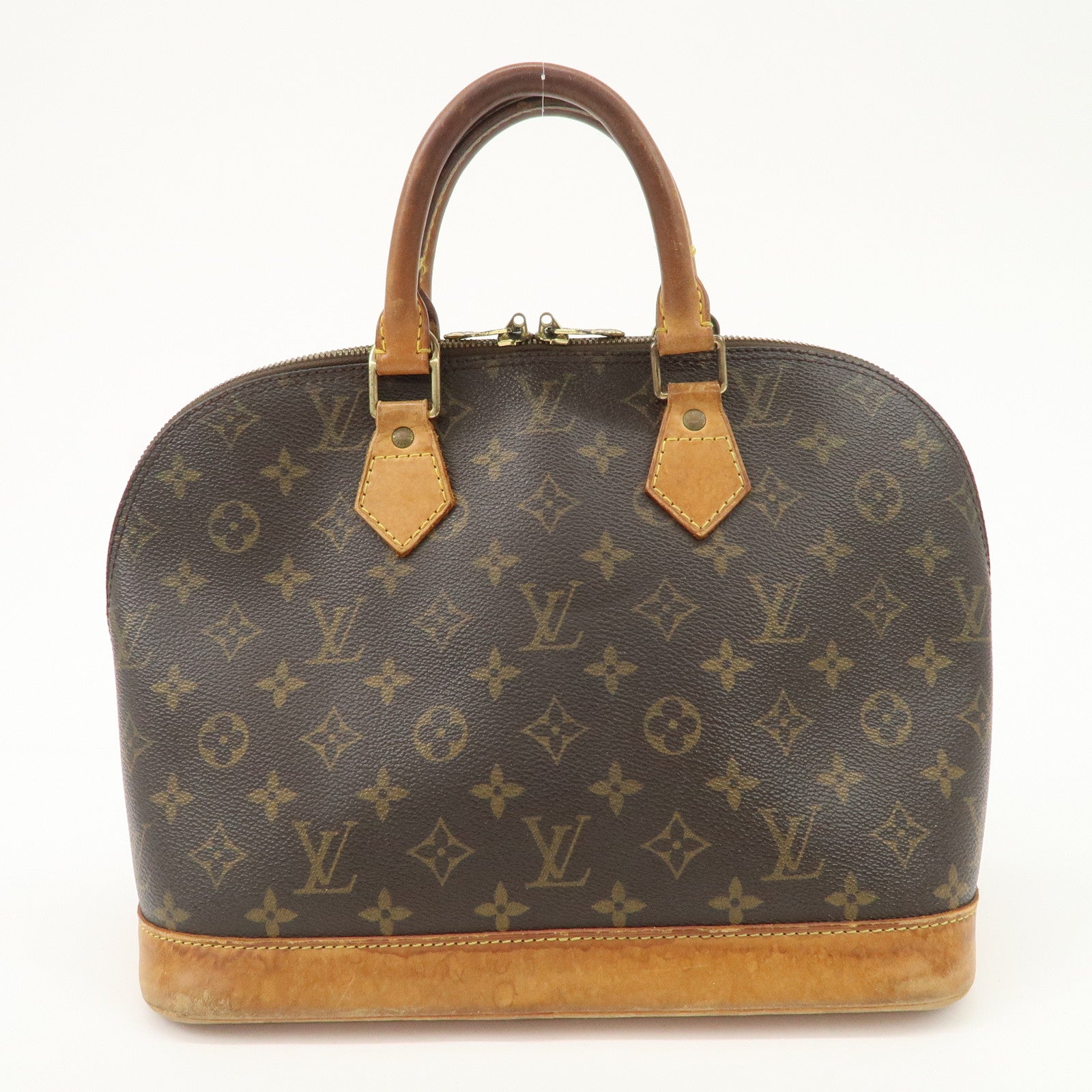 Louis Vuitton Monogram Alma Hand Bag Brown M51130 Used