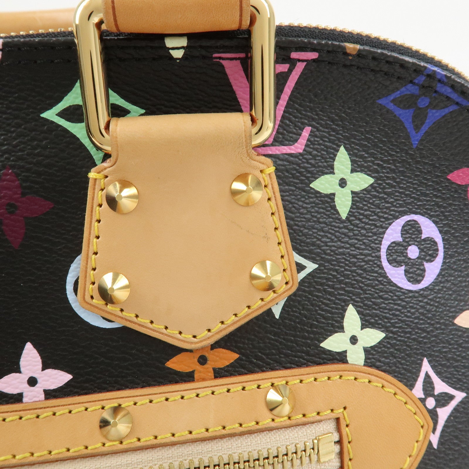 Louis Vuitton Monogram Multicolor Alma Hand Bag Noir M92646