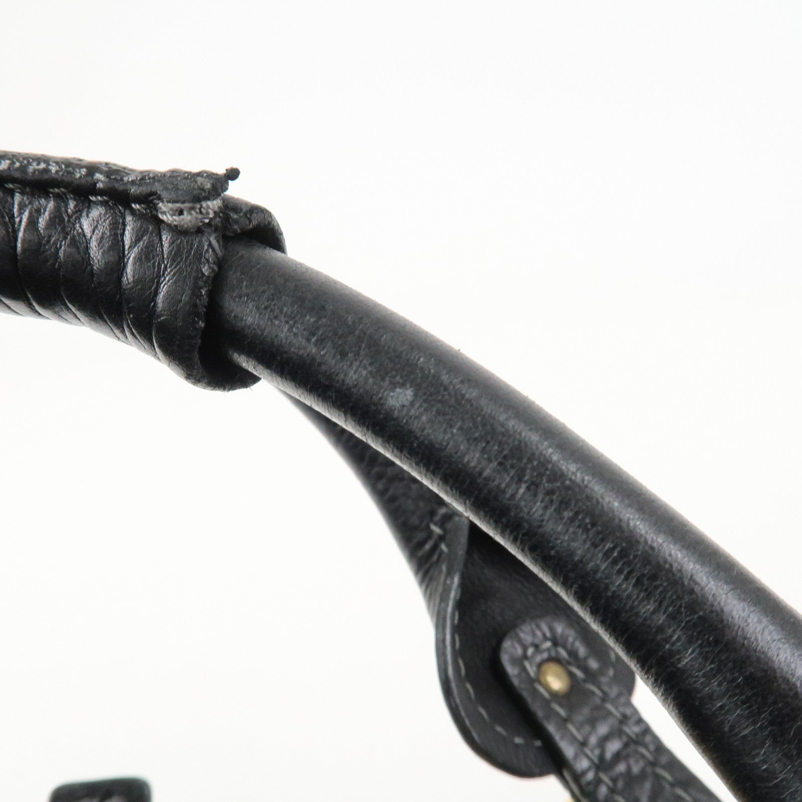 Chloe Paddington Leather Hand Bag Shoulder Bag Boston Bag Black