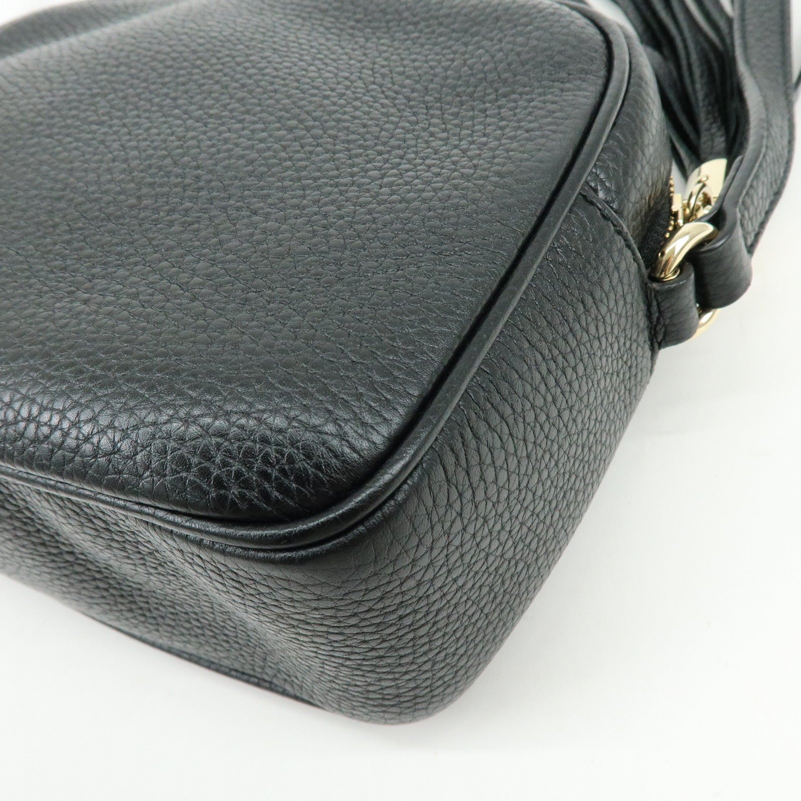 GUCCI SOHO Leather Shoulder Bag Crossbody Bag Black 308364