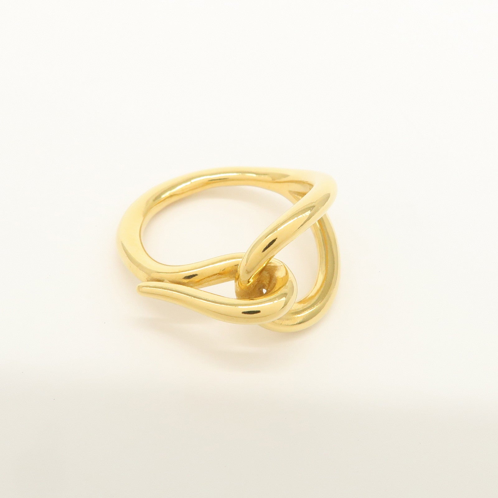 HERMES Metal Jumbo Scarf 90 Ring Gold 601012S