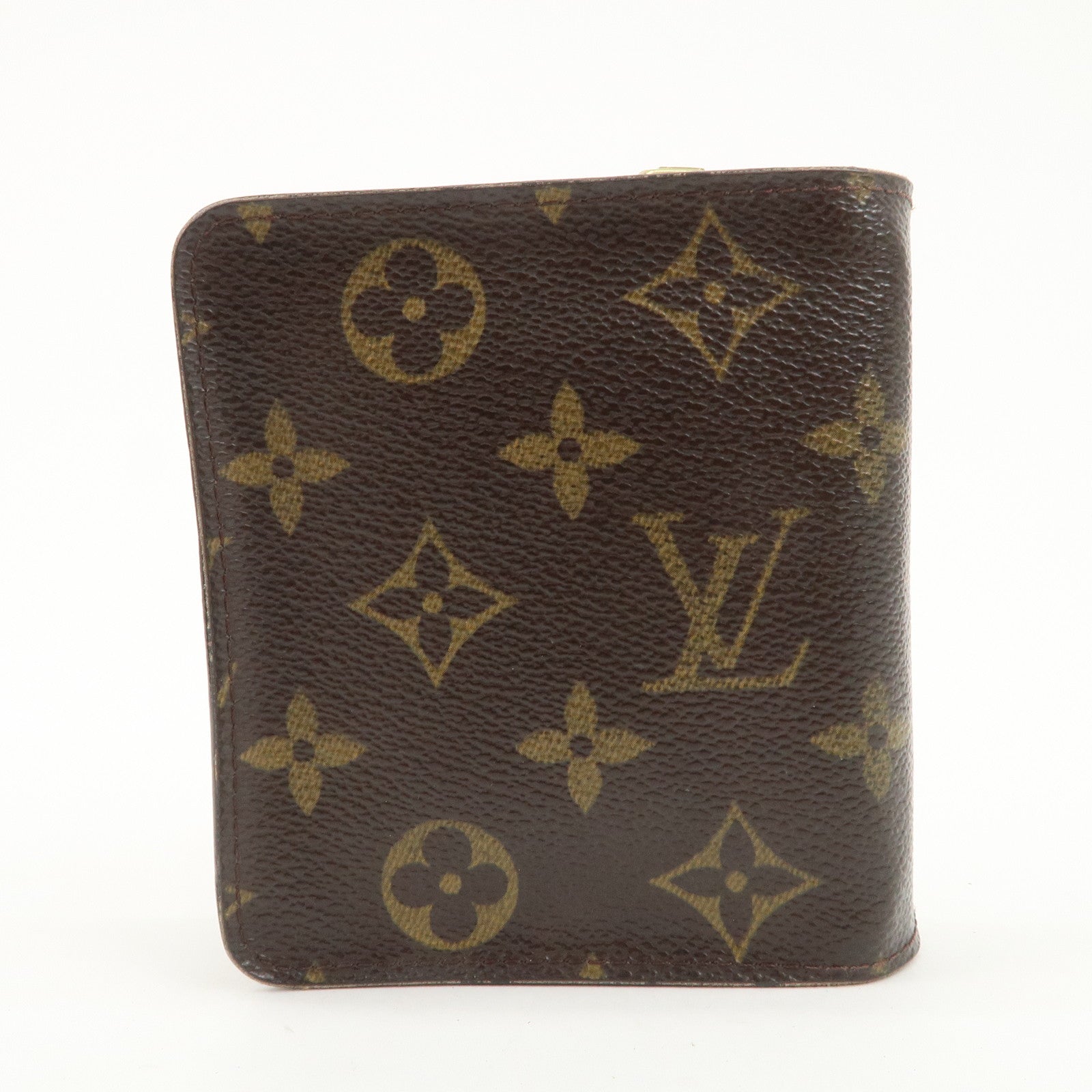 Louis Vuitton Monogram Canvas Compact Zippy Wallet Brown M61667 Used