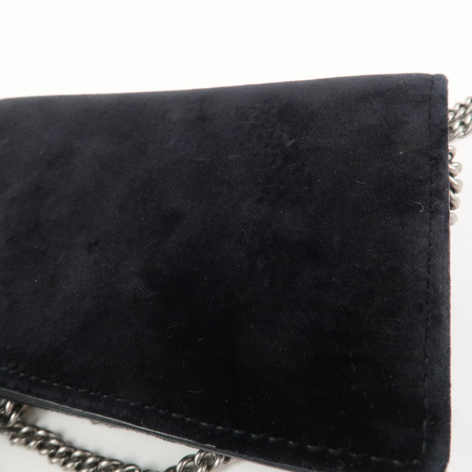 GUCCI Dionysus Super Mini Bag Velvet Chain Shoulder Bag Black476432