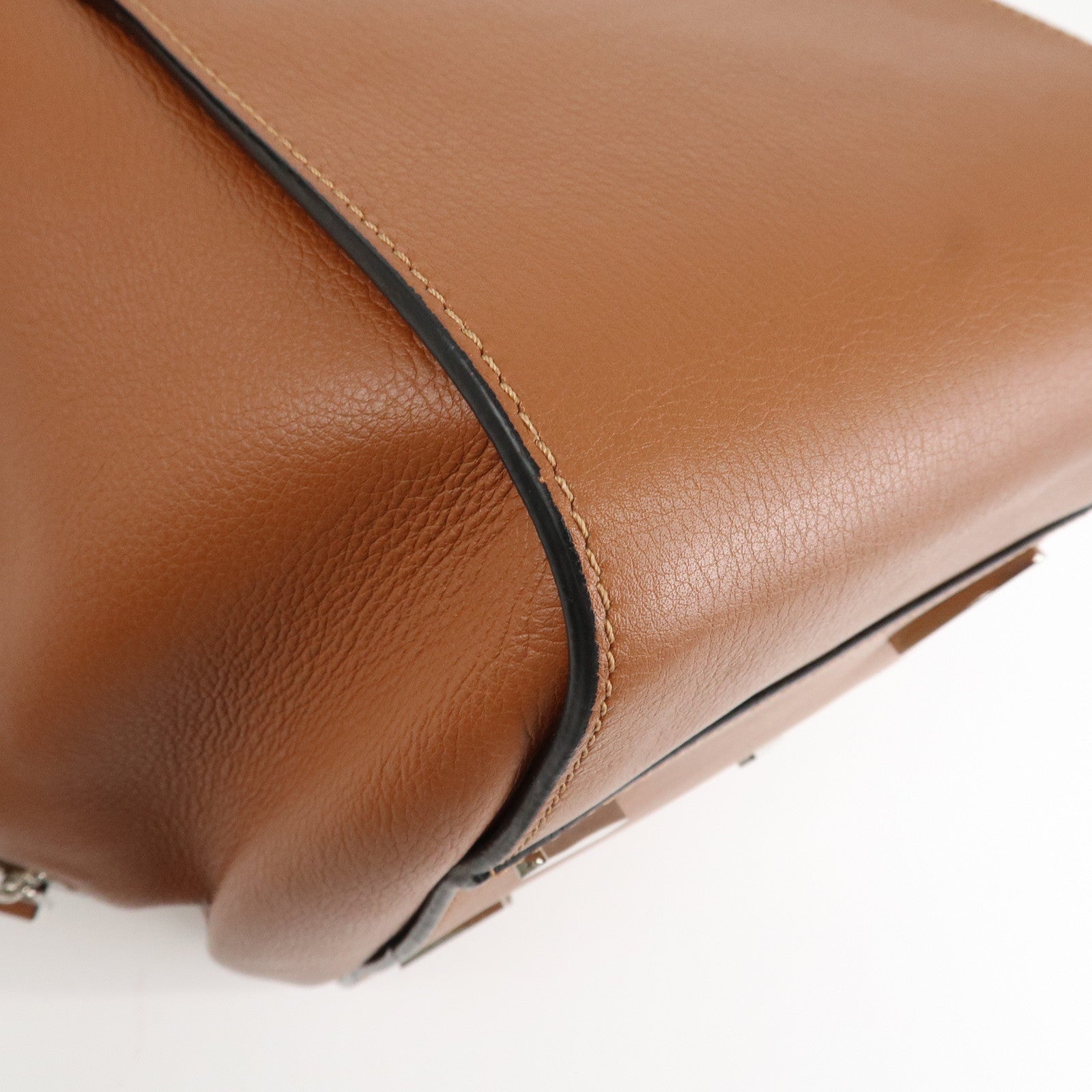 LOEWE Anagram Leather Hammock Small Shoulder Bag Tan Brown