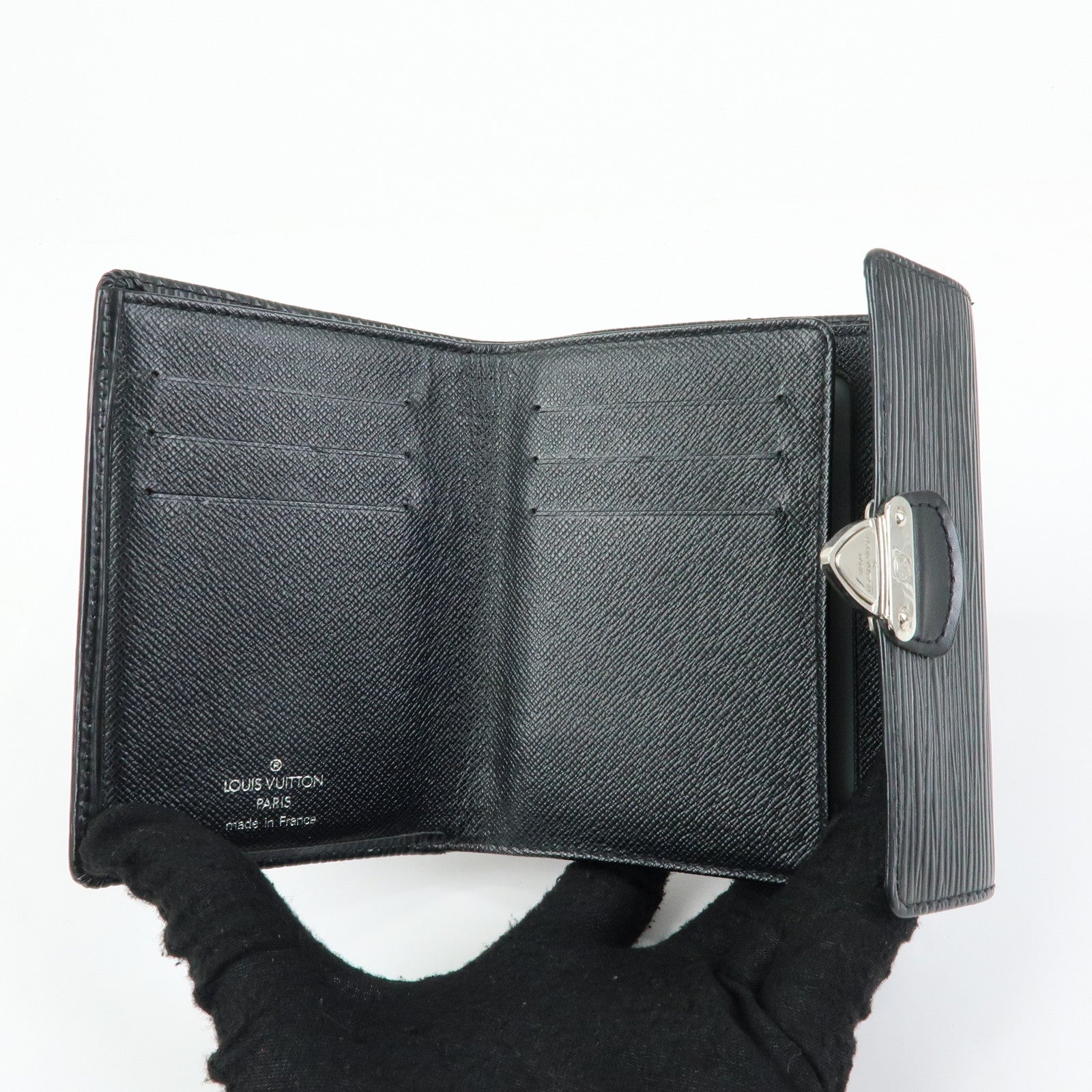 Louis Vuitton Epi Portefeuille Koala Compact Wallet Noir M58012