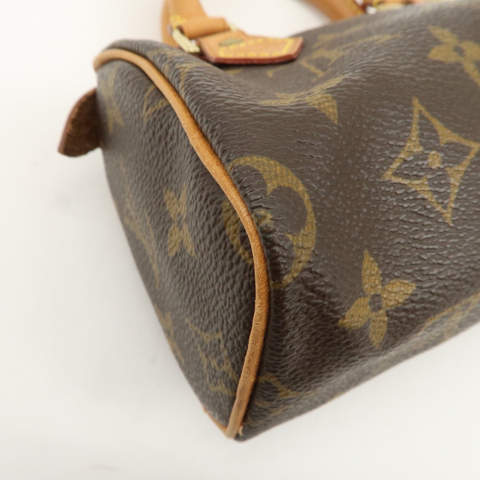 Louis Vuitton Monogram Mini Speedy Hand Bag & Strap Brown M41534