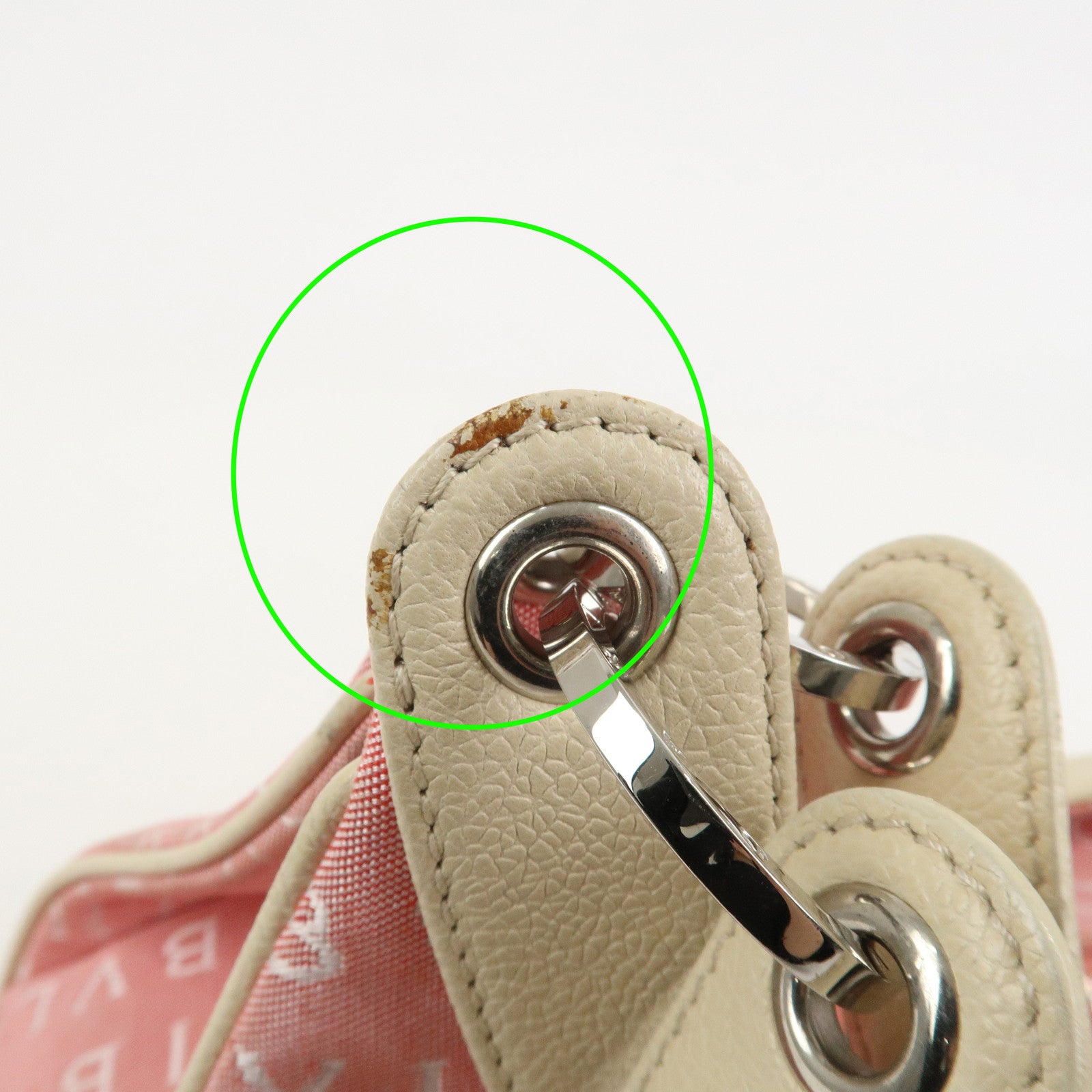 BVLGARI Logo Mania Canvas Leather Shoulder Bag Hand Bag Pink