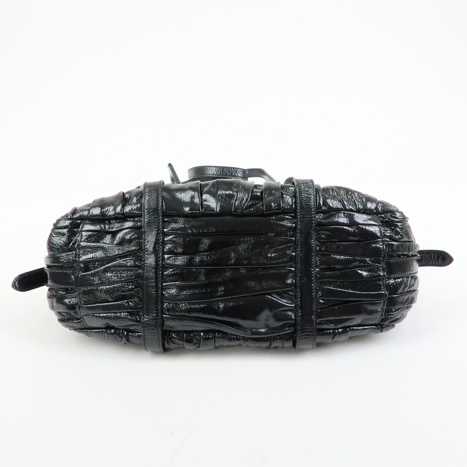 PRADA Patent Leather 2Way Bag Hand Bag Shoulder Bag Black