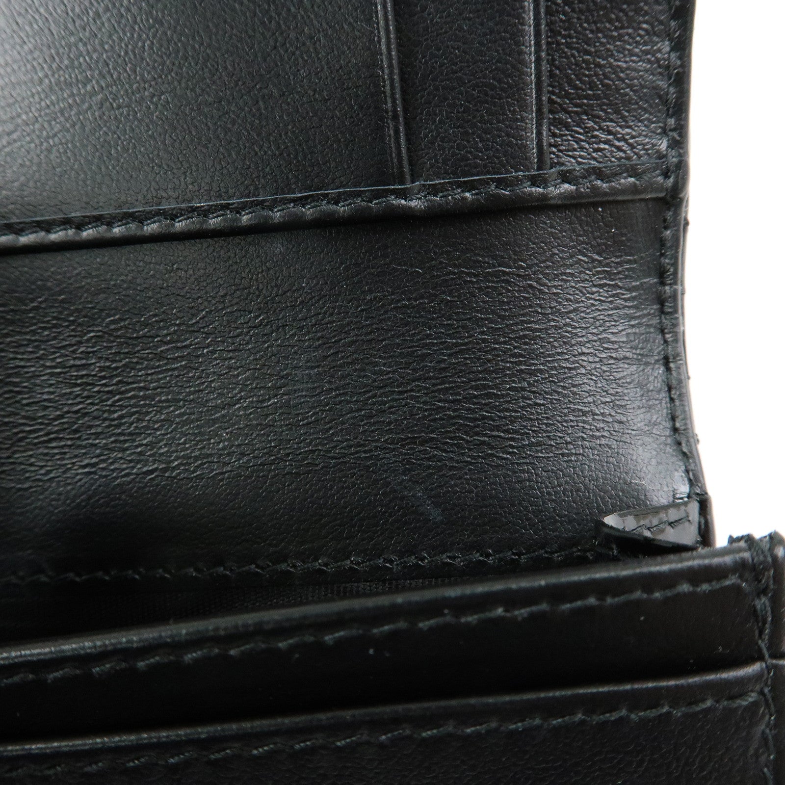 Christian Dior Lady Dior Canage Patent Leather Card Case Black