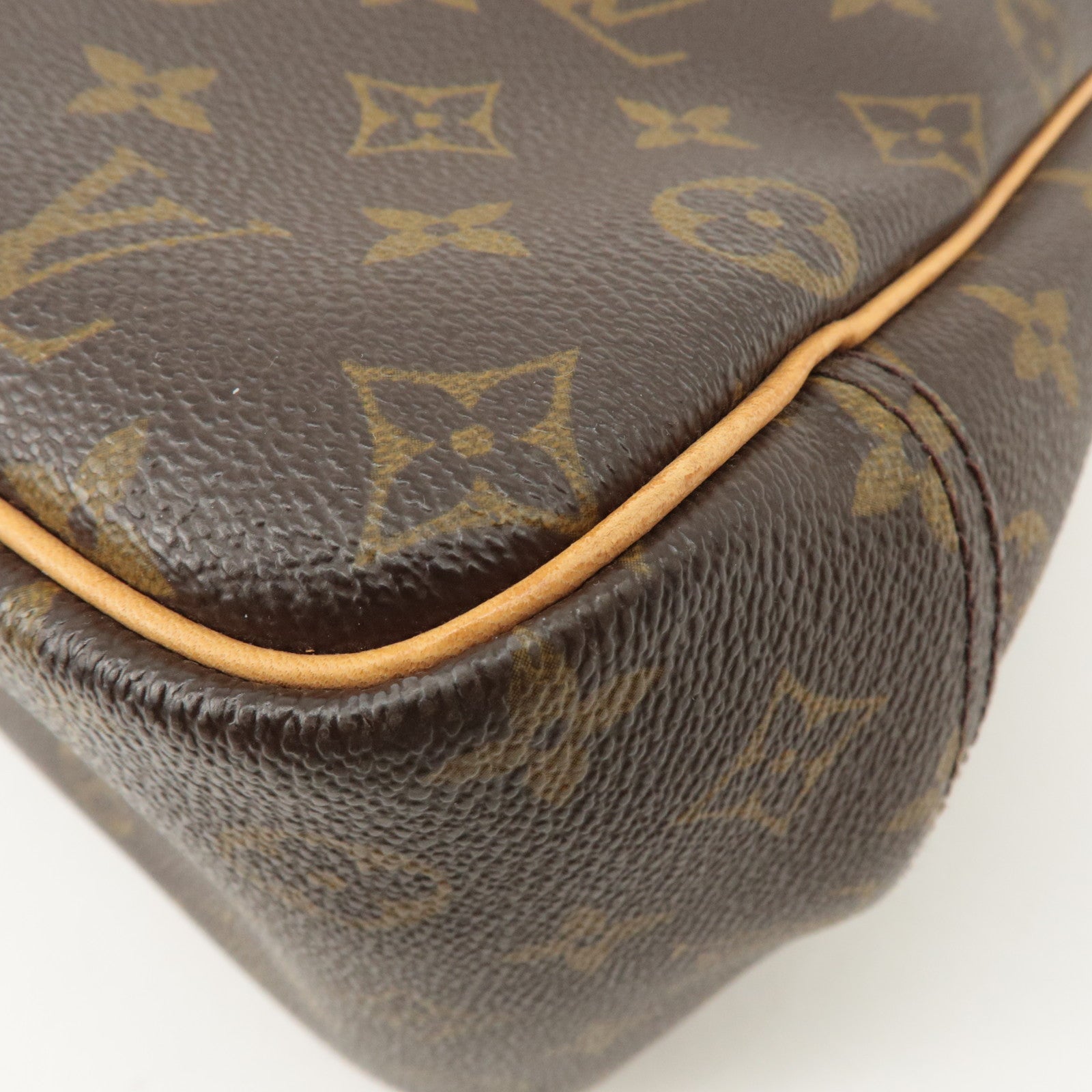 Louis Vuitton Monogram Deauville Hand Bag Brown M47270 Used