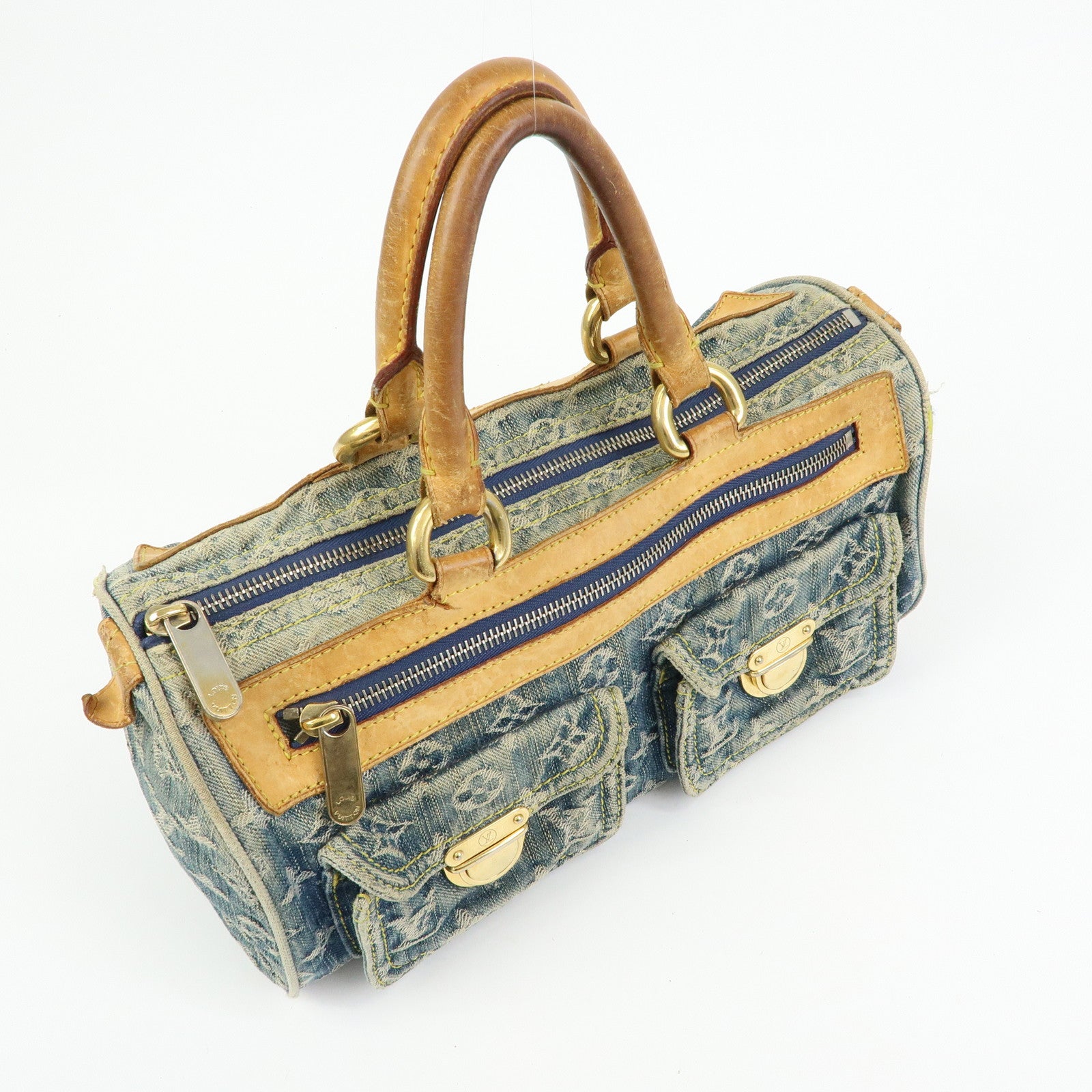 Louis Vuitton Monogram Denim Neo Speedy Boston Bag Blue M95019