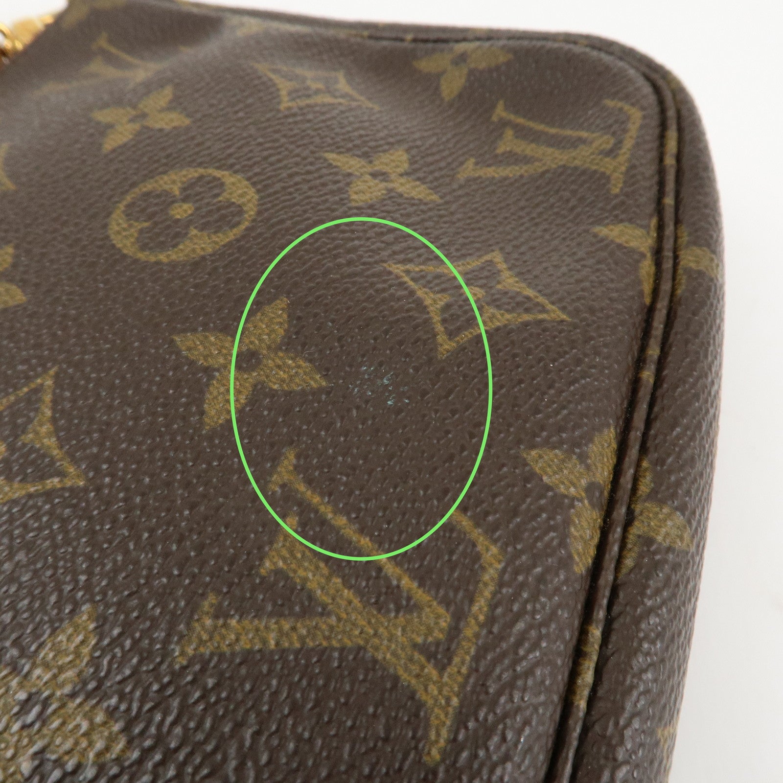 Louis Vuitton Monogram Pochette Accessoires Hand Bag M51980 Used