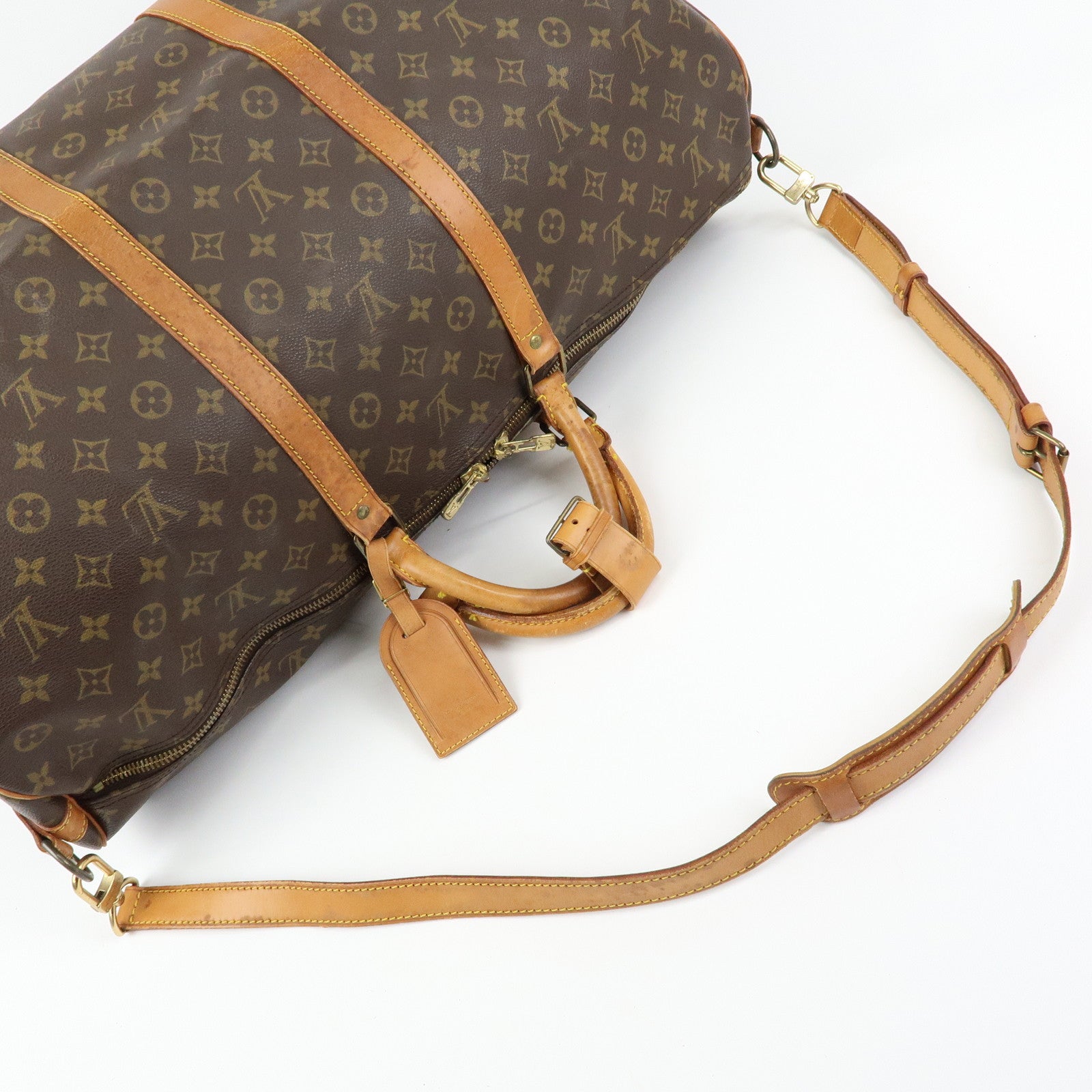 Louis Vuitton Monogram Keep All Bandouliere 60 Boston Bag M41412
