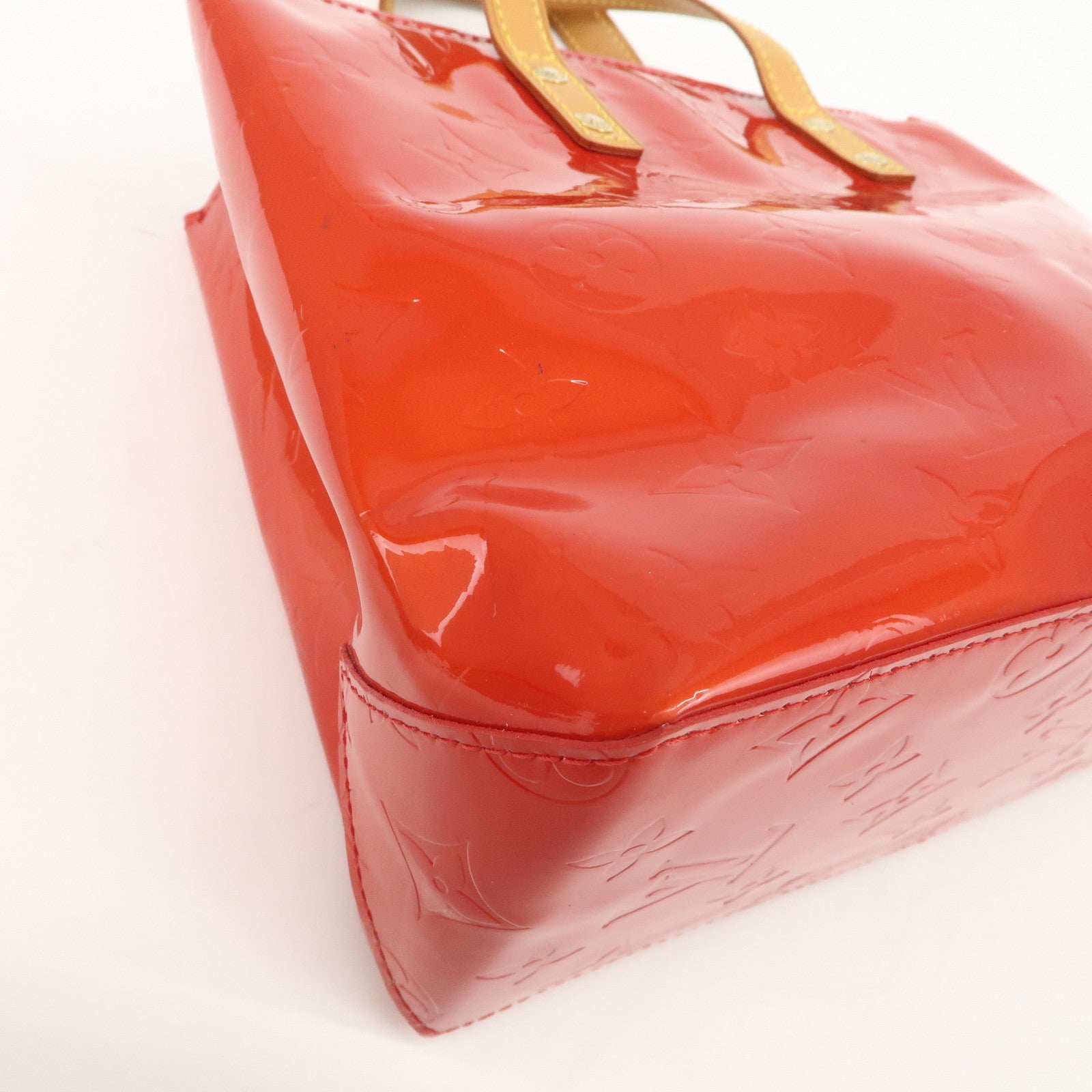 Louis Vuitton Monogram Vernis Lead PM Hand Bag Rouge M91088