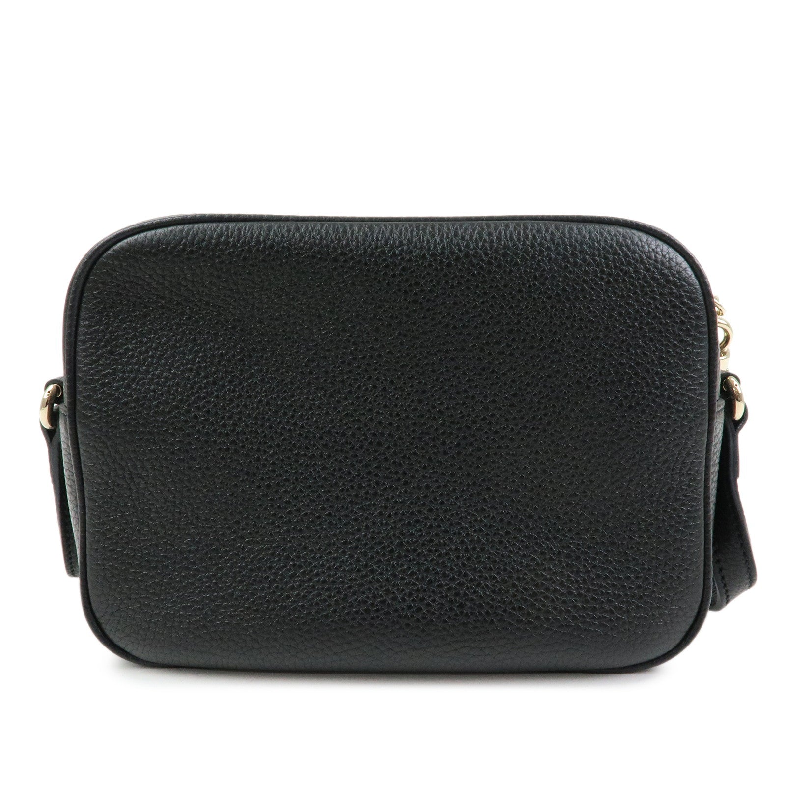 GUCCI SOHO Interlocking G Leahter Small Disco Bag Black 308364