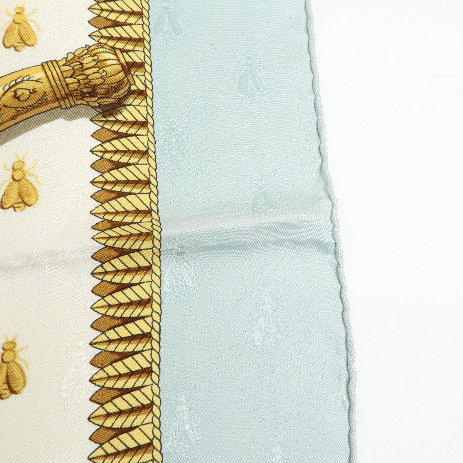 HERMES Carre 90 Silk 100% Scarf NAPOLEON Gold Yellow