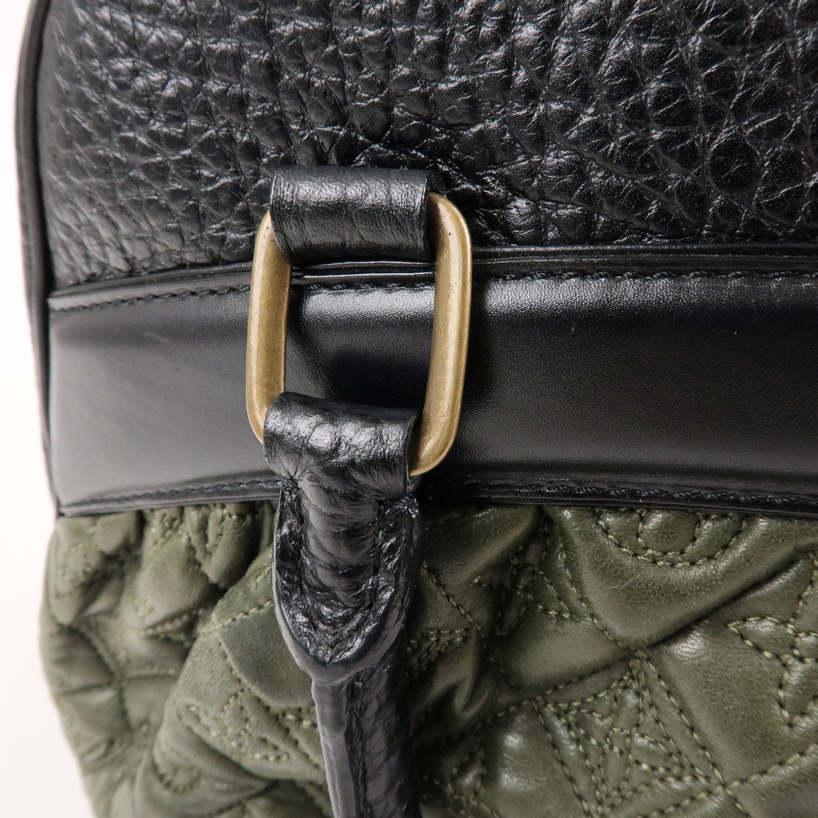 Louis Vuitton Monogram Vienna Mitsy Lamb Skin Hand Bag Khaki M95103