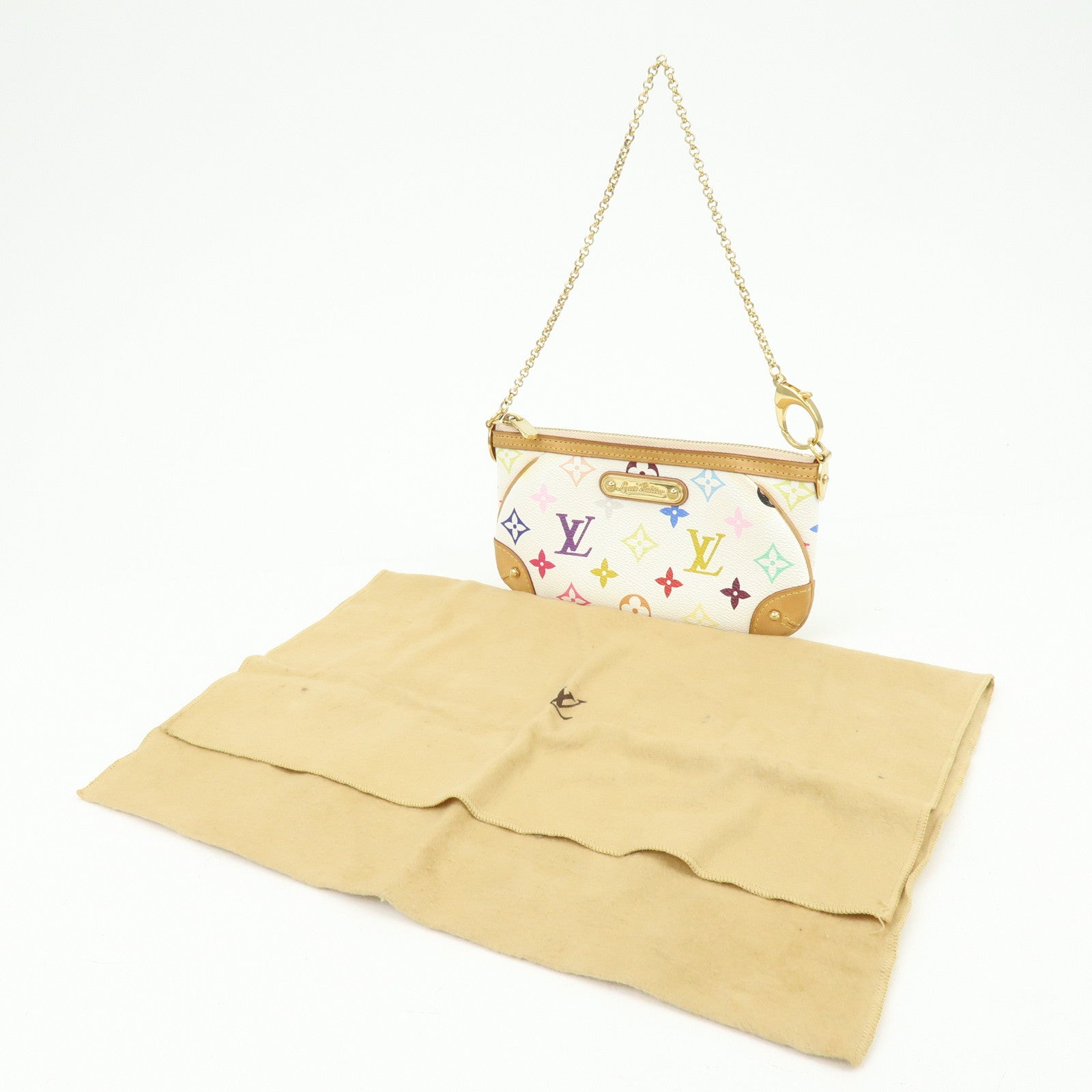 Louis Vuitton Monogram Multicolor Pochette Milla MM Blanc M60096