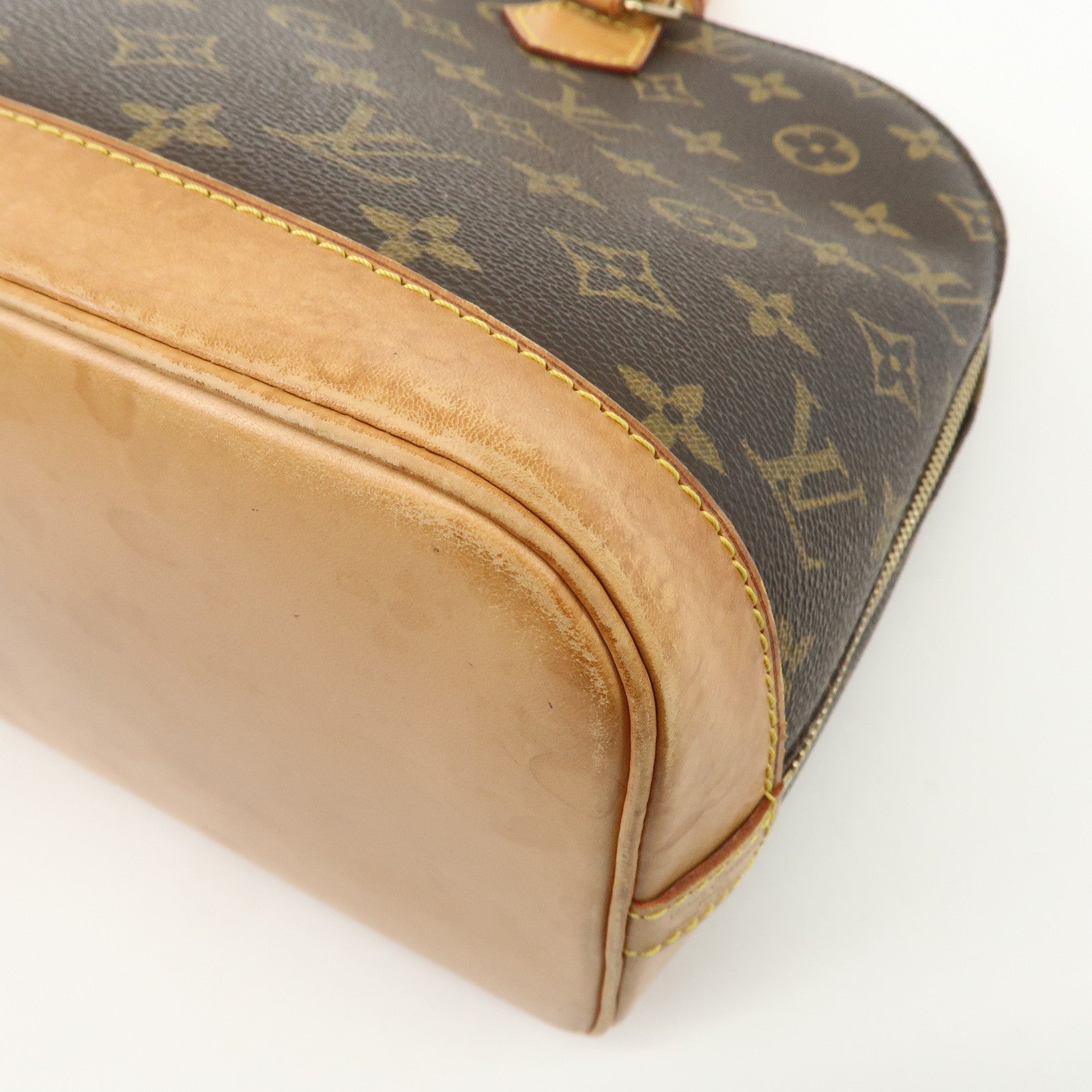 Louis Vuitton Monogram Alma PM Hand Bag Brown M51130 Used