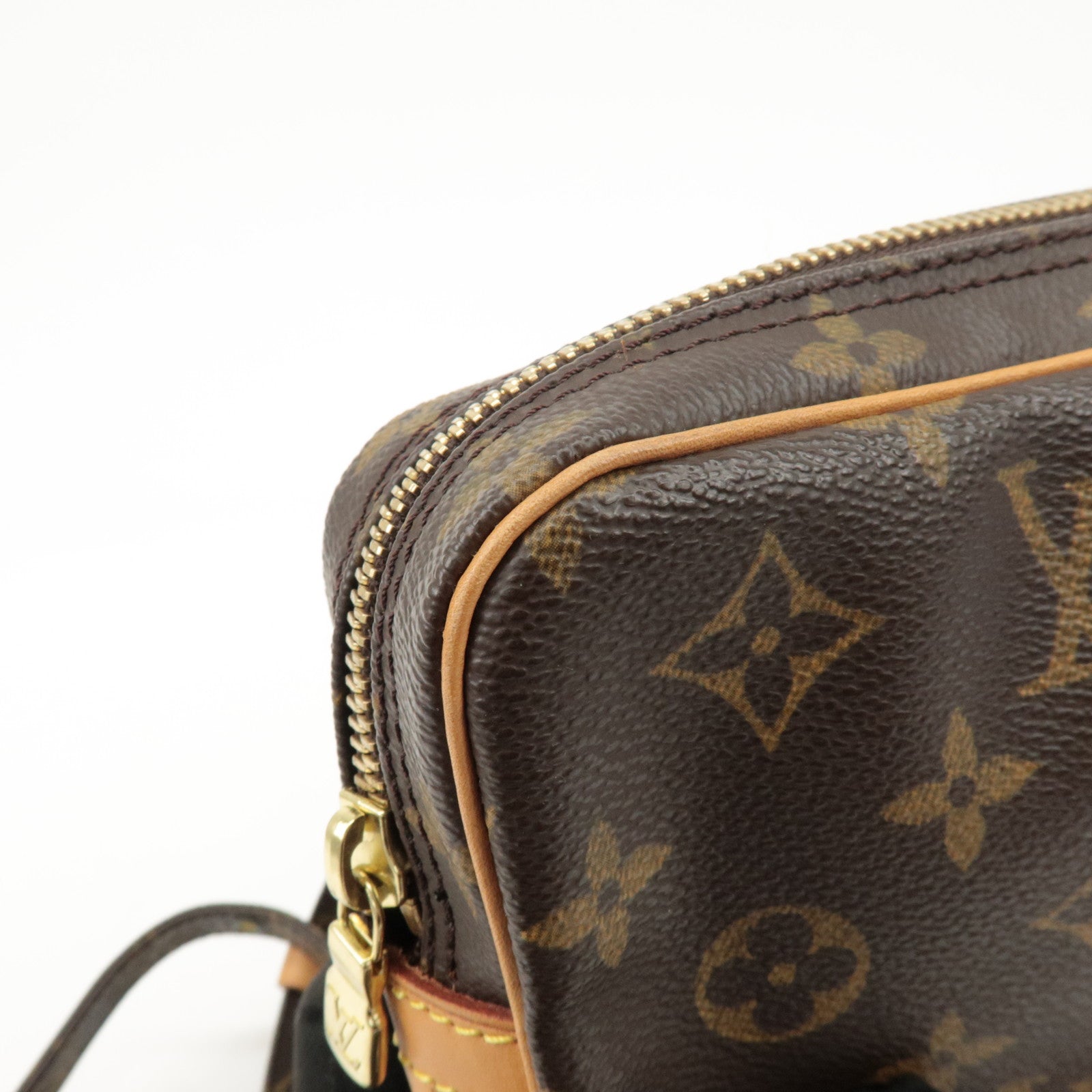 Louis Vuitton Monogram Pochette Marly Bandouliere Bag Brown M51828 Used