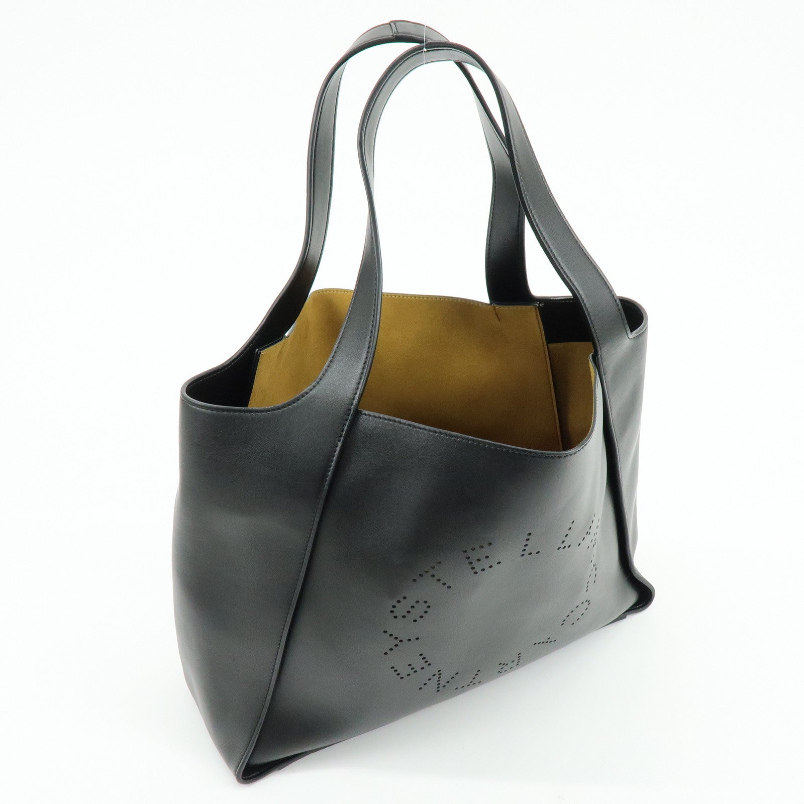 STELLA MCCARTNEY Faux Leather Vegan Leather Tote Bag Black