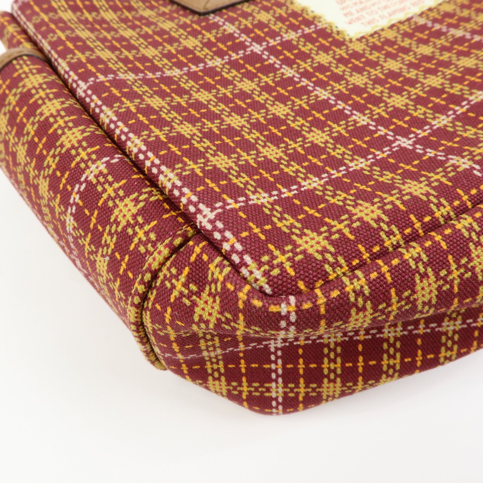 GUCCI Children’s Canvas Leather Tote Bag Bordeaux Brown 628150