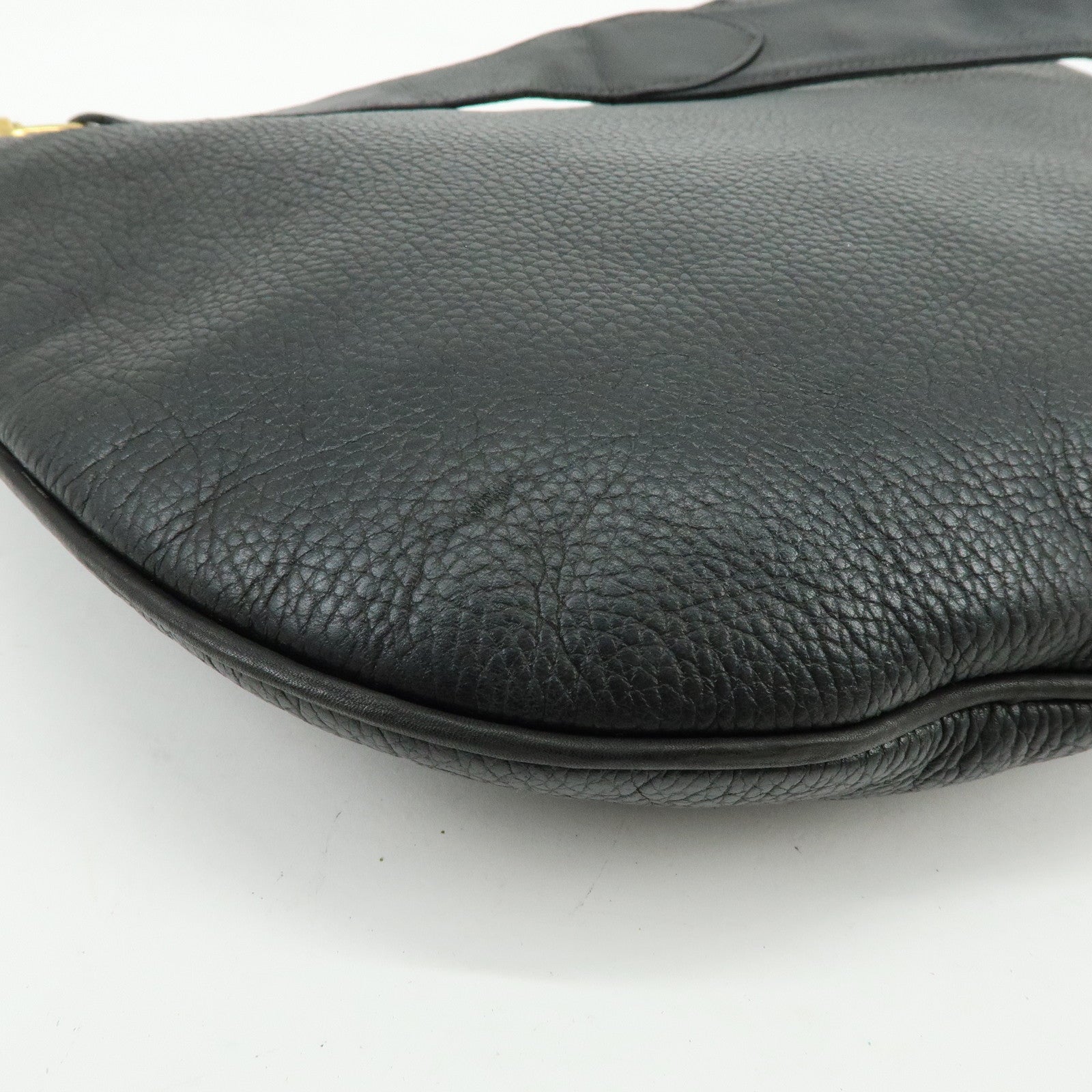 GUCCI Leather Shoulder Bag Crossbody Bag Black 001・115・1206