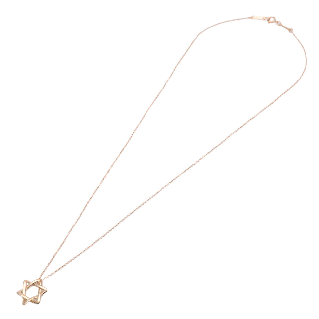 Tiffany&Co. Star of Davi Pendant Necklace 750YG Yellow Gold