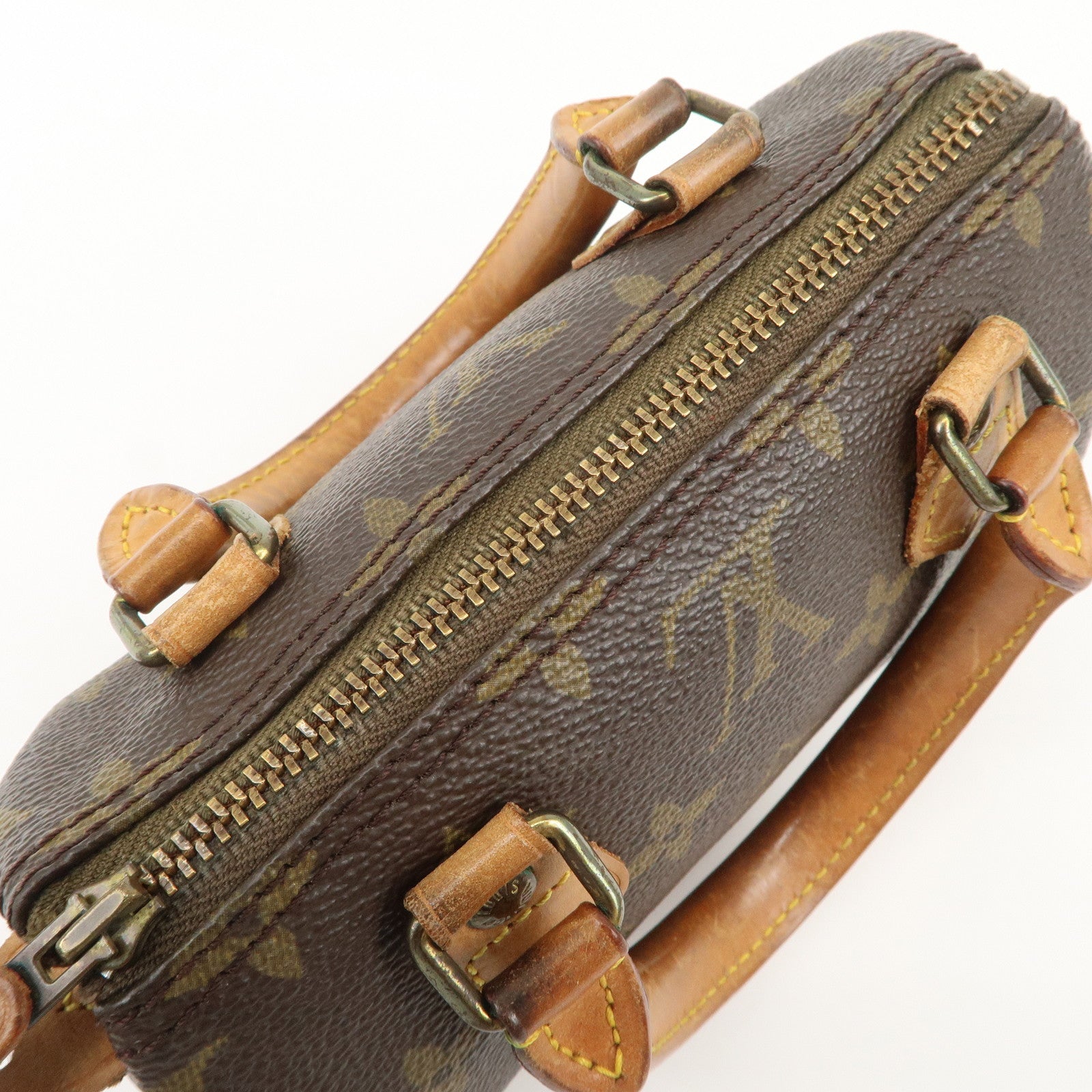 Louis Vuitton Monogram Mini Speedy Hand Shoulder Bag Brown M41534