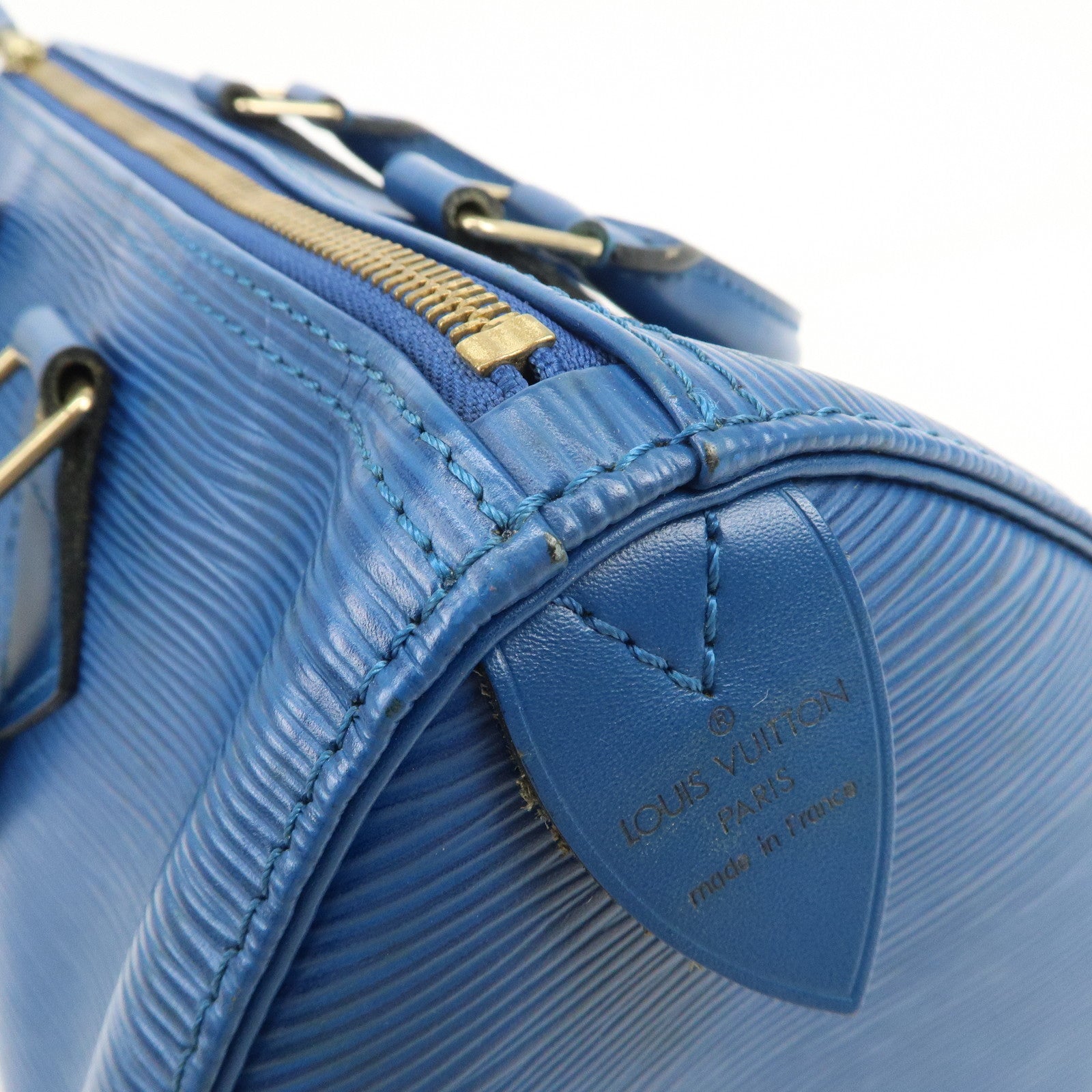 Louis Vuitton Epi Speedy 25 Hand Bag Boston Bag Toledo Blue M43015