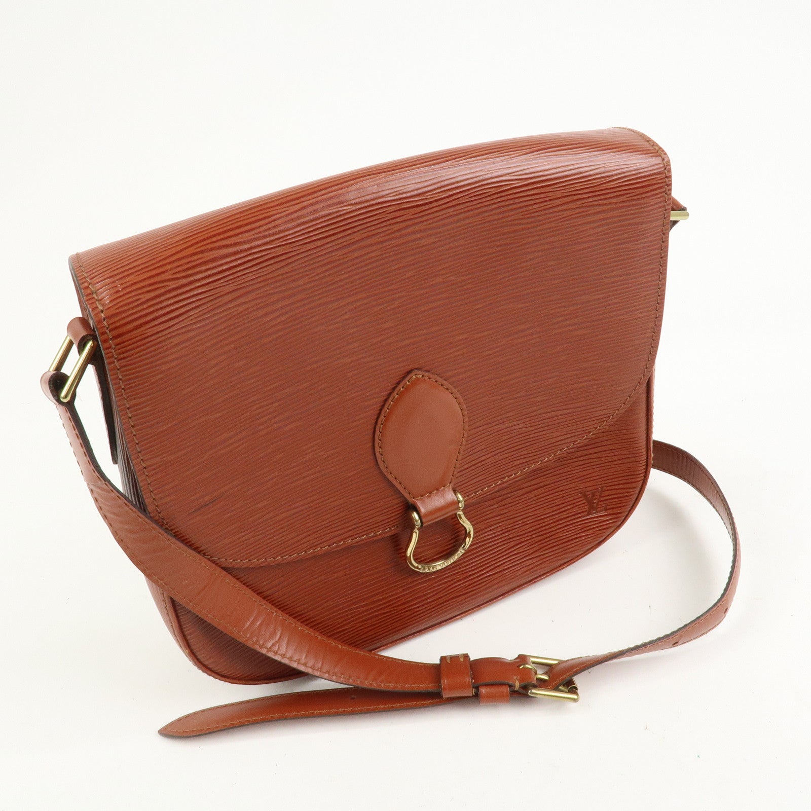 Louis Vuitton Epi Saint Cloud Shoulder Bag Kenya Brown M52193